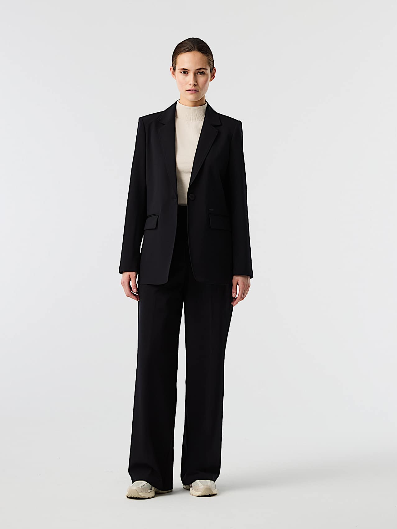 AlphaTauri | POSTA V1.Y10.02 | Elegant Stretch Trousers in Dark Navy für Damen