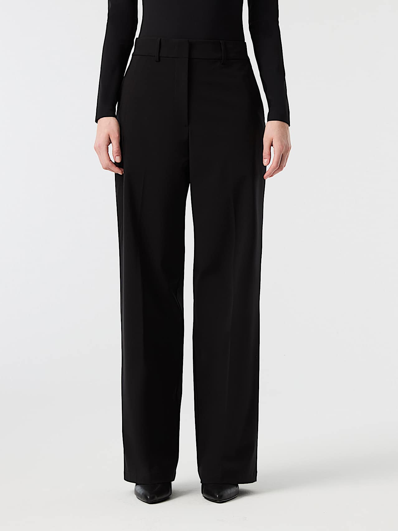 AlphaTauri | POSTA V1.Y10.02 | Elegant Stretch Trousers in Schwarz für Damen