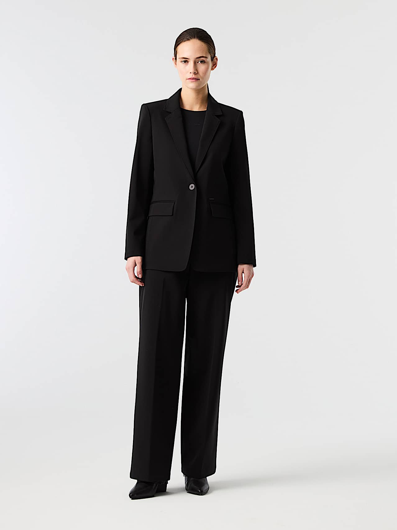 AlphaTauri | POSTA V1.Y10.02 | Elegant Stretch Trousers in Schwarz für Damen