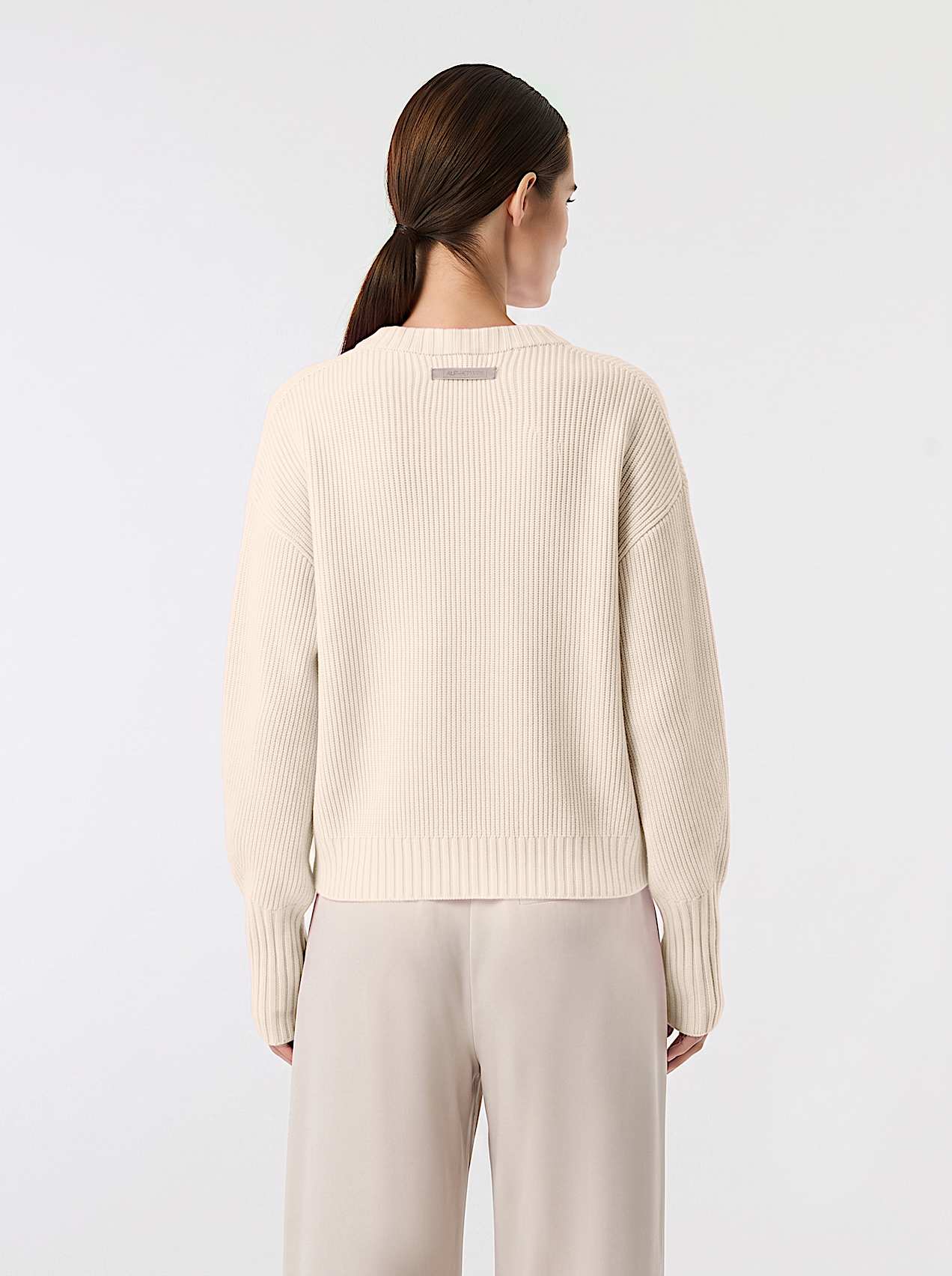 AlphaTauri | FENUA V1.Y10.02 | 3D Knit Wool Sweater in Warm Stone for Women