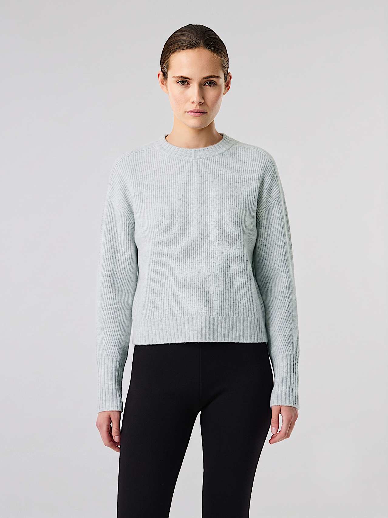 AlphaTauri | FENUA V1.Y10.02 | 3D Knit Sweater made from 100% Wool in Light Grey Melange for Women
