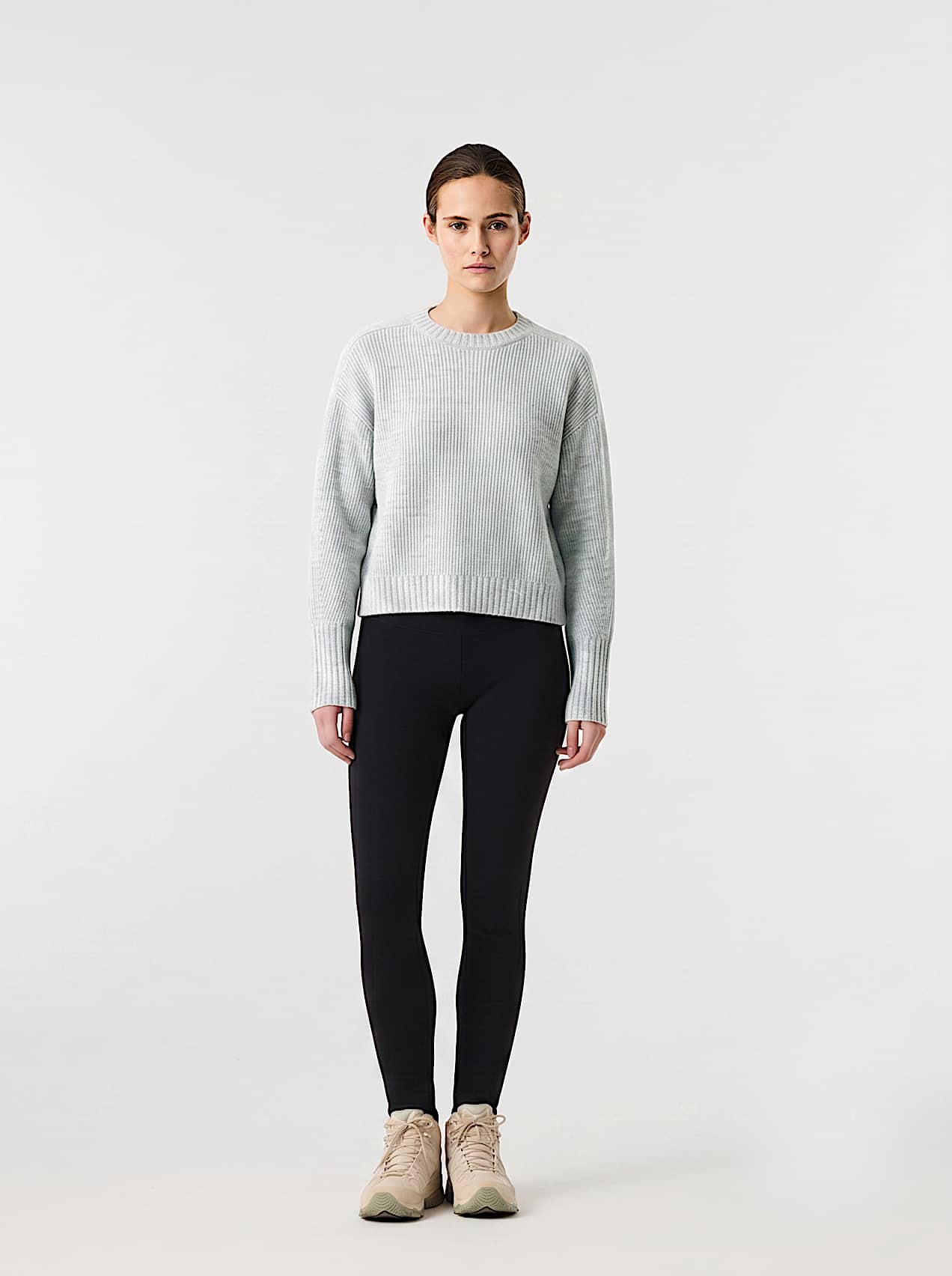 AlphaTauri | FENUA V1.Y10.02 | 3D Knit Sweater made from 100% Wool in Light Grey Melange for Women