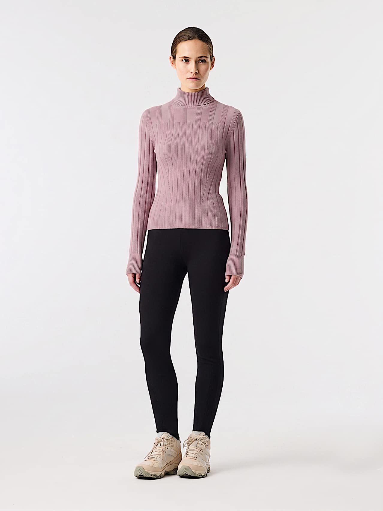 AlphaTauri | FEAPEL V1.Y10.02 | Turtleneck 3D Knit Sweater in Dark Rosewood for Women