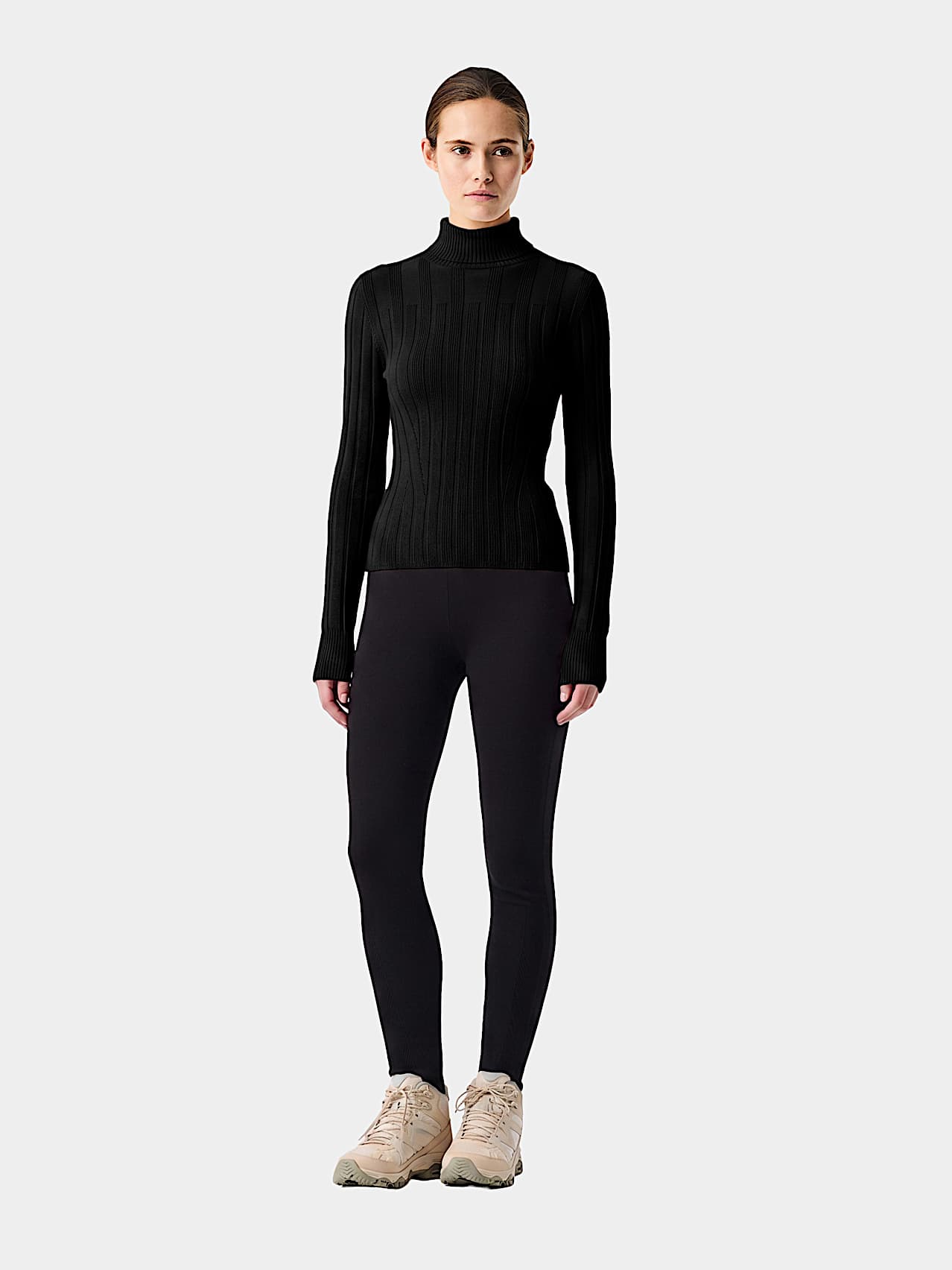 AlphaTauri | FEAPEL V1.Y10.02 | Turtleneck 3D Knit Sweater in Black for Women