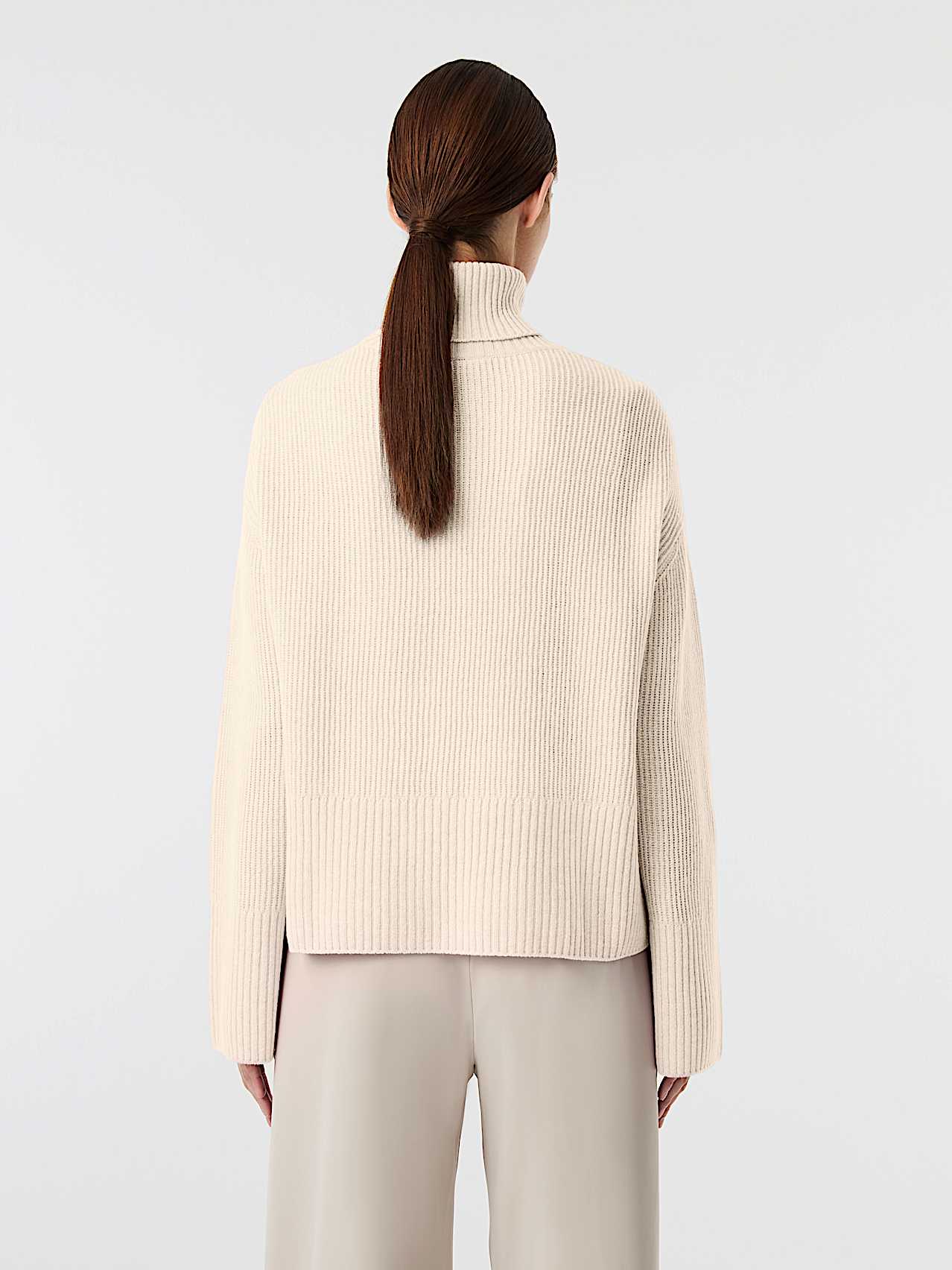 AlphaTauri | FERONA V1.Y10.02 | 3D Knit Turtleneck Sweater in Warm Stone for Women