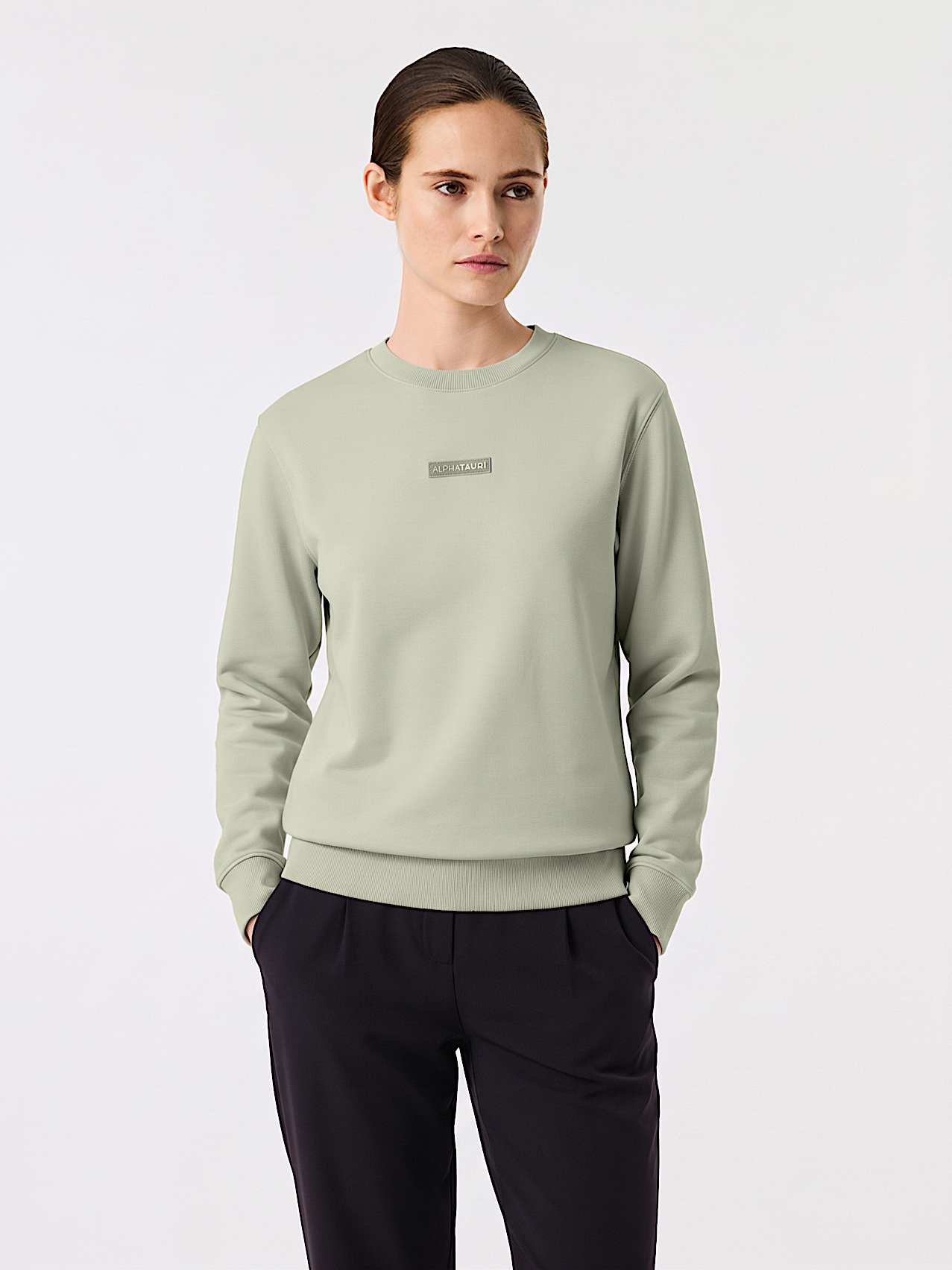 AlphaTauri | SAURIS V1.Y10.02 | Unisex Interlock Jersey Sweater in Dark Sage for Unisex