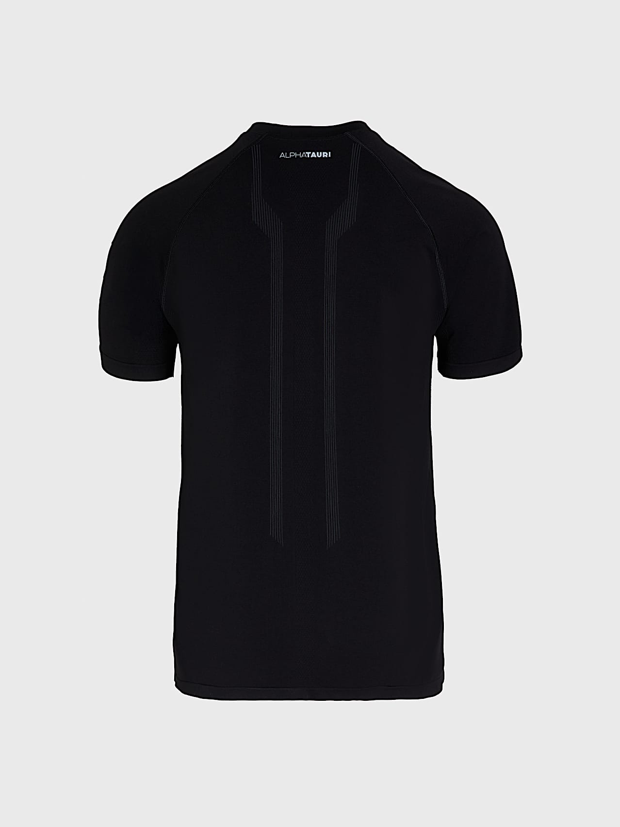 AlphaTauri | Nahtloses Fitness-T-Shirt aus 3D-Strick | Premium Active Collection in Schwarz für Herren