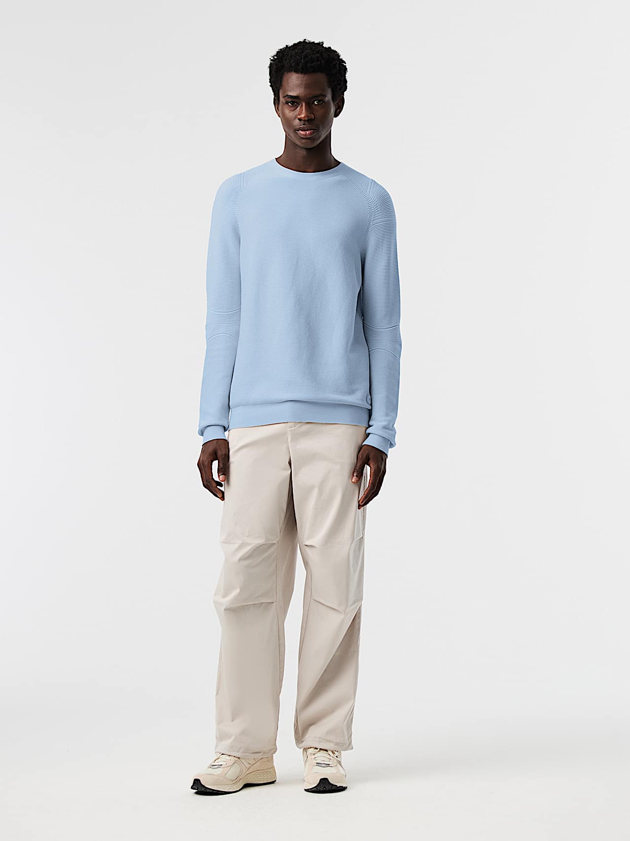 AlphaTauri | FOSOP V5.Y8.02 | Jersey técnico de cuello redondo sin costuras de punto 3D in Clouded Blue for Hombre