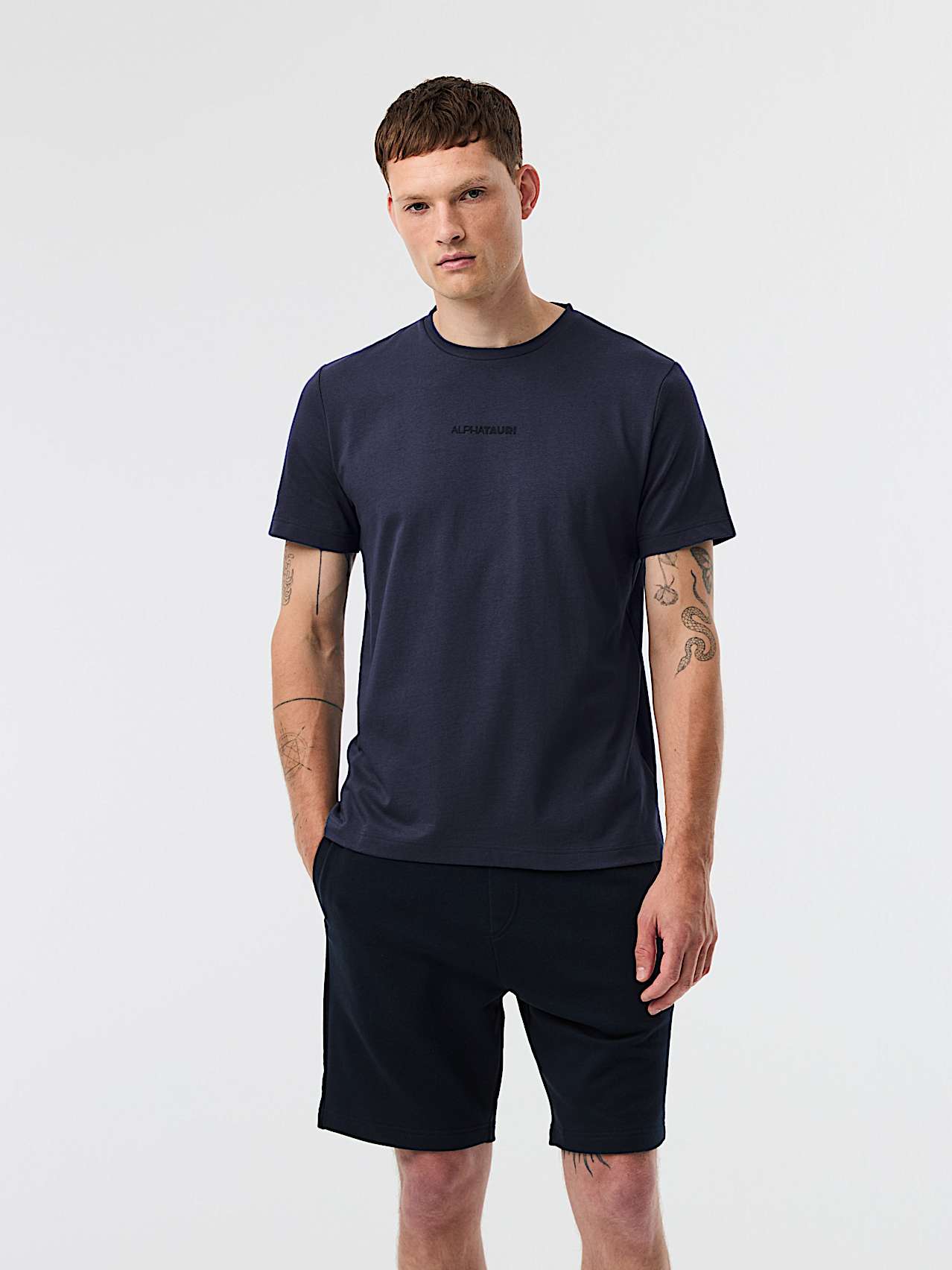 AlphaTauri | JOTTO V2.Y10.01 | Organic Cotton T-Shirt in Dark Navy for Hombre