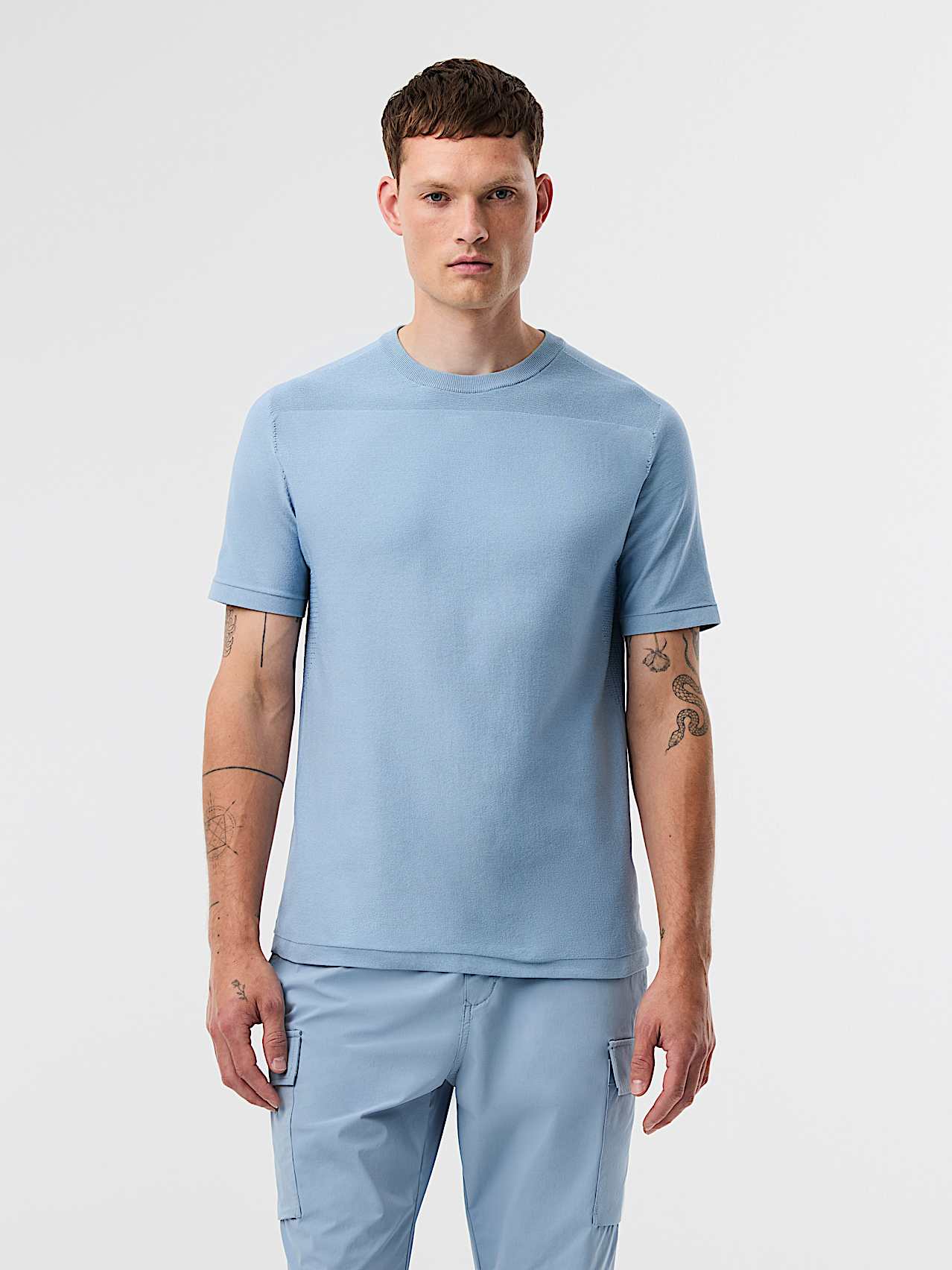 AlphaTauri | FOSOS V5.Y10.01 | Polo de punto técnico en 3D in Clouded Blue for Hombre
