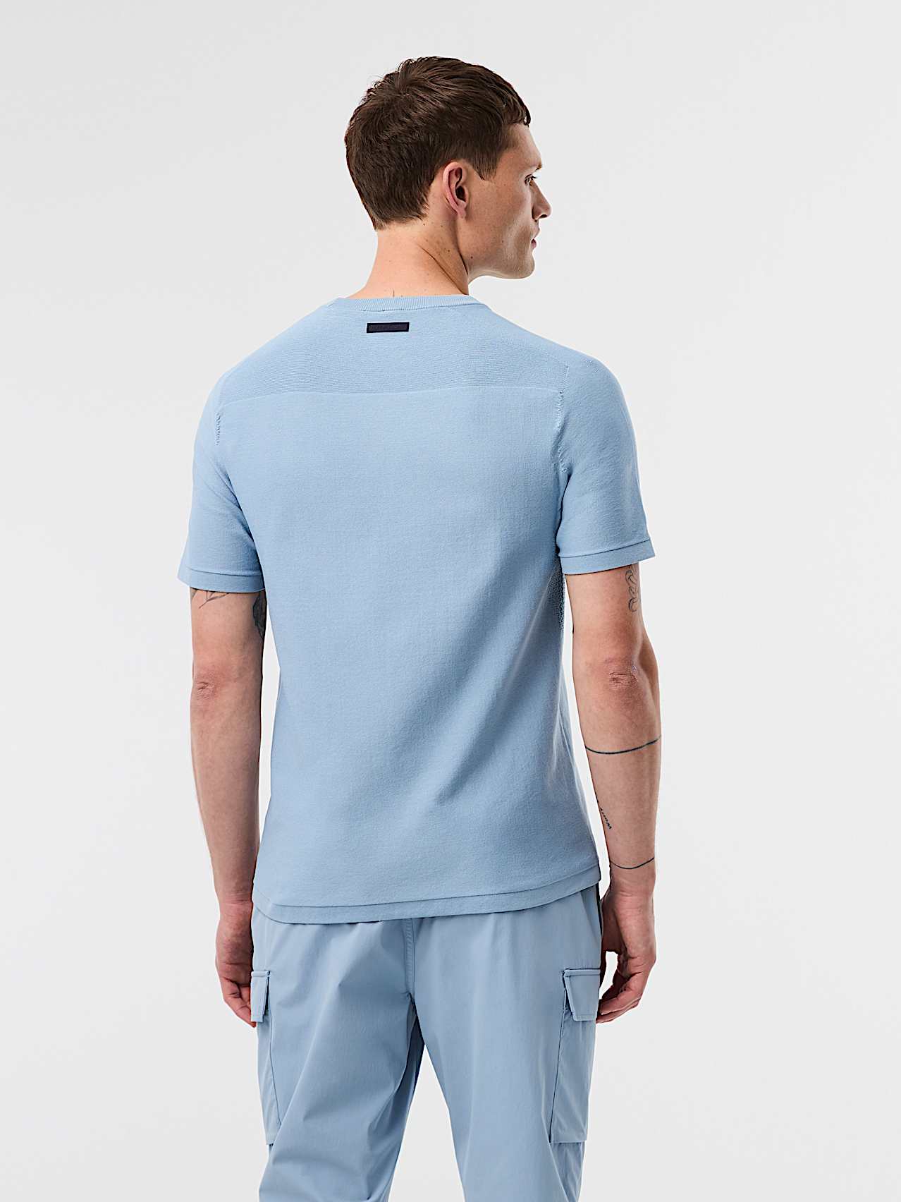 AlphaTauri | FOSOS V5.Y10.01 | T-shirt en maille performance 3D in Clouded Blue for Homme