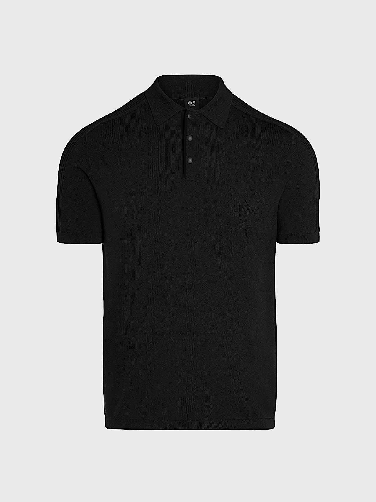 AlphaTauri | FANZO V1.Y10.01 | Performance Knit Polo Shirt in Black for Uomo