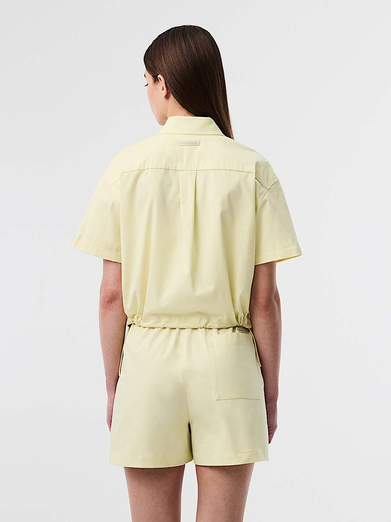 AlphaTauri | WANNA V1.Y10.01 | Chemisier à manches courtes en coton biologique in Lime Light for Femme