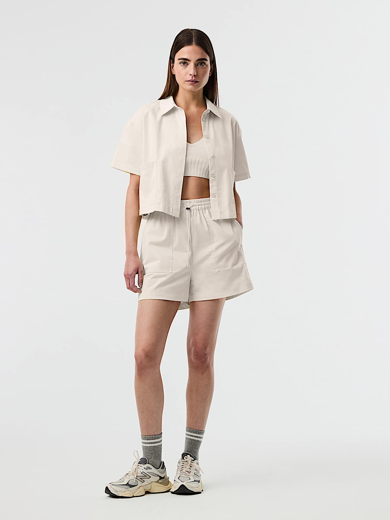 AlphaTauri | PERA V1.Y10.01 | Short en coton biologique in Stone for Femme