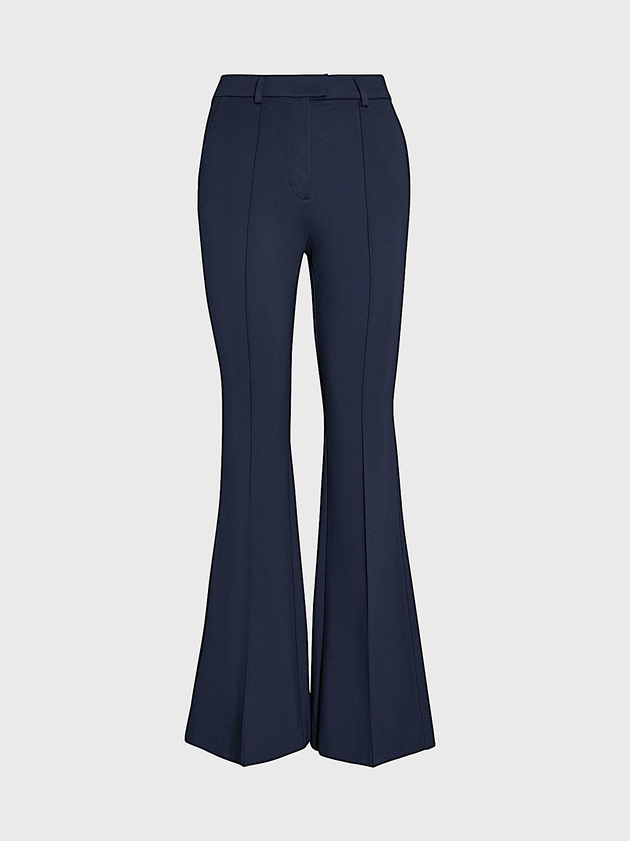 AlphaTauri | PAZA V1.Y10.01 | Elegant Flared Travel Suit Trousers in Dark Navy for Donna