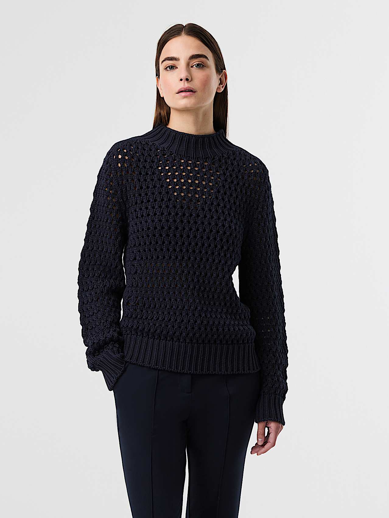 AlphaTauri | FILO V1.Y10.01 | Maglione in maglia 3D grossa in Dark Navy for Donna
