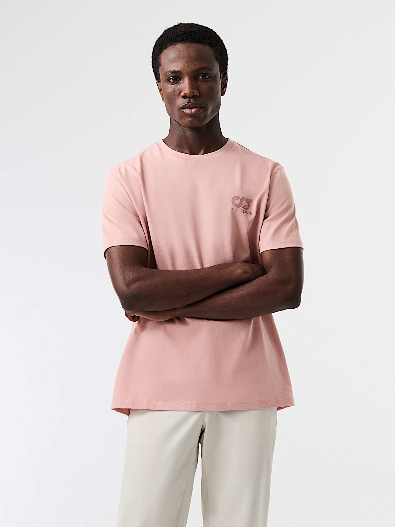 AlphaTauri | JOTTA V1.Y8.02 | T-shirt in cotone con logo esclusivo in Misty Pink for Uomo
