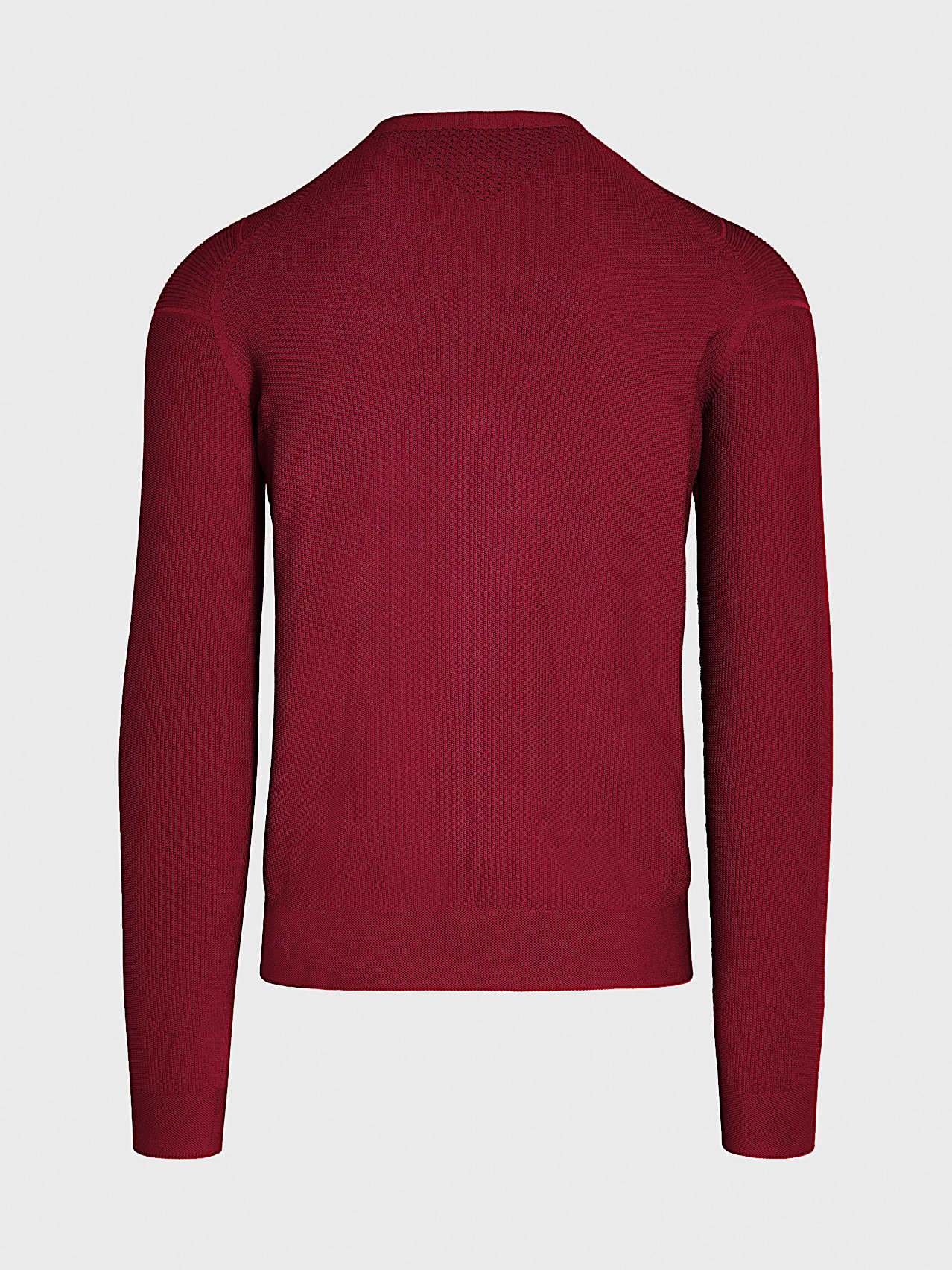AlphaTauri | FOSOP V4.Y8.02 | Seamless 3D Performance Knit Crewneck Sweater in Dark Berry for Men