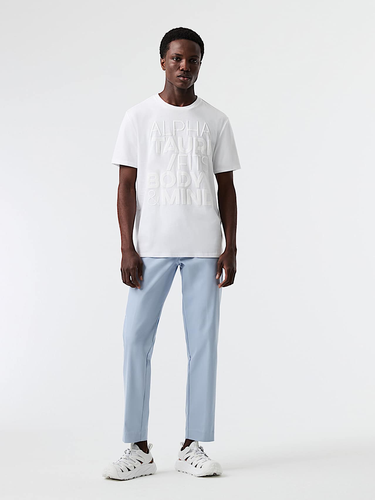 AlphaTauri | JUMMI V1.Y9.01 | T-shirt en coton biologique à logo in Blanc for Homme