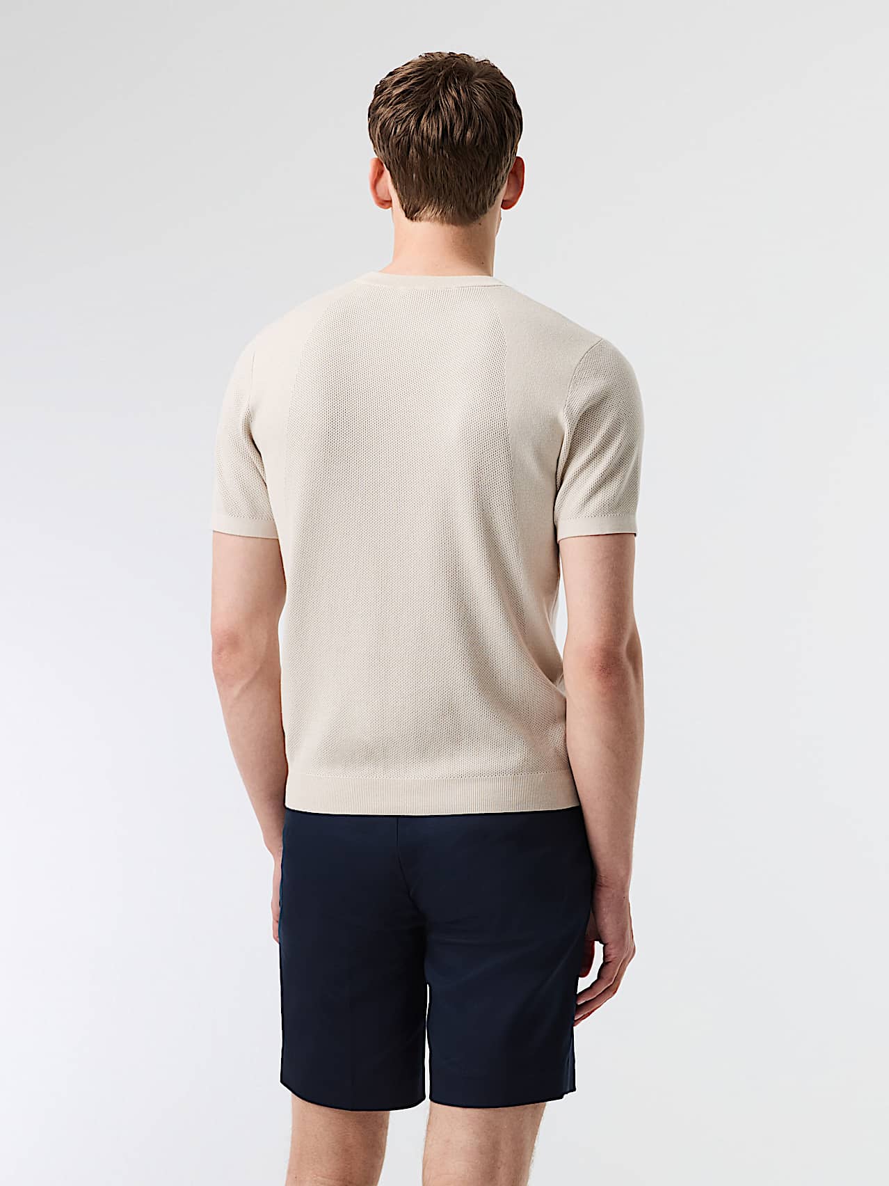 AlphaTauri | FAWEN V1.Y9.01 | T-shirt en maille de coton et lyocell in Stone for Homme