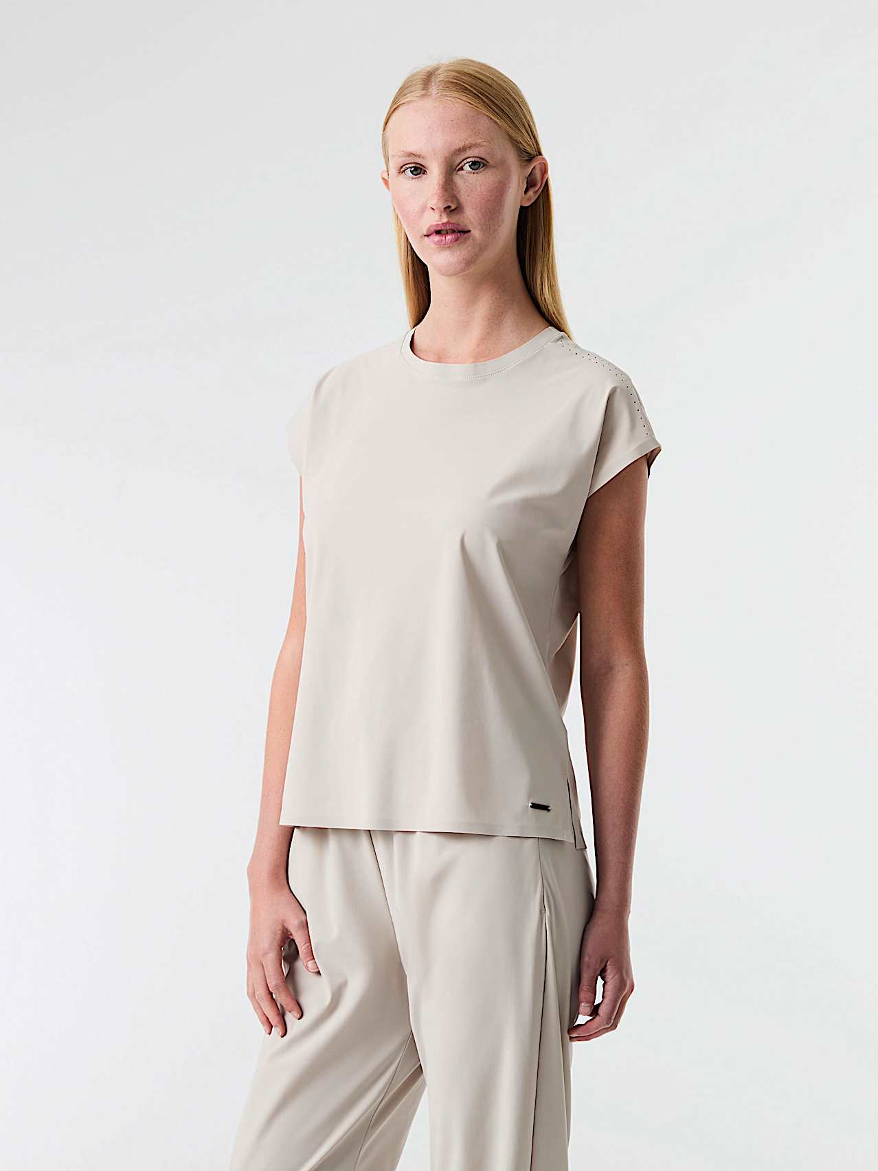 AlphaTauri | JEUWAL V2.Y9.01 | Top in Jersey molto elasticizzato in Stone for Donna