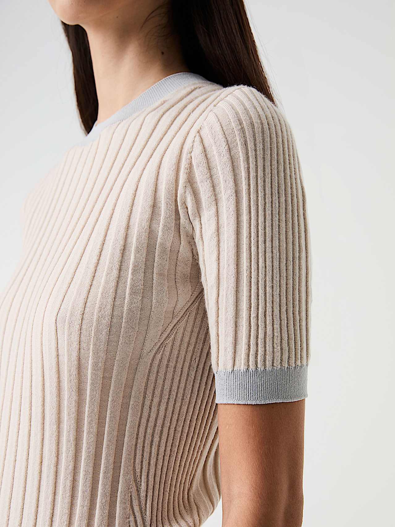 3D ニットセーター 3D knit Sweater# | Blue