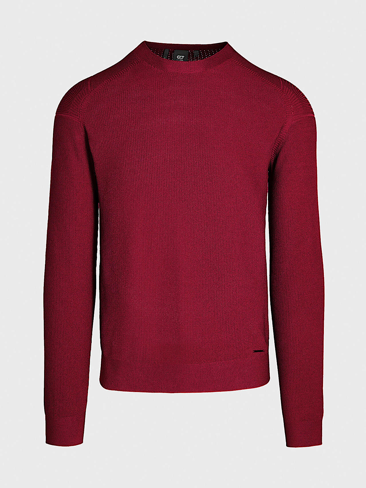 AlphaTauri | FOSOP V4.Y8.02 | Seamless 3D Performance Knit Crewneck Sweater in Dark Berry for Men