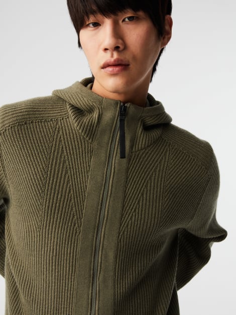 国内外の人気が集結 Seamless 3D Olive | V1.Y8.02 FILTA | Hood with Jacket Knit トップス