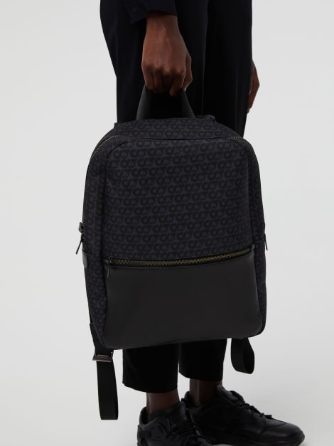 Monogram Canvas Backpack, AREKK V3.Y6.02, Black