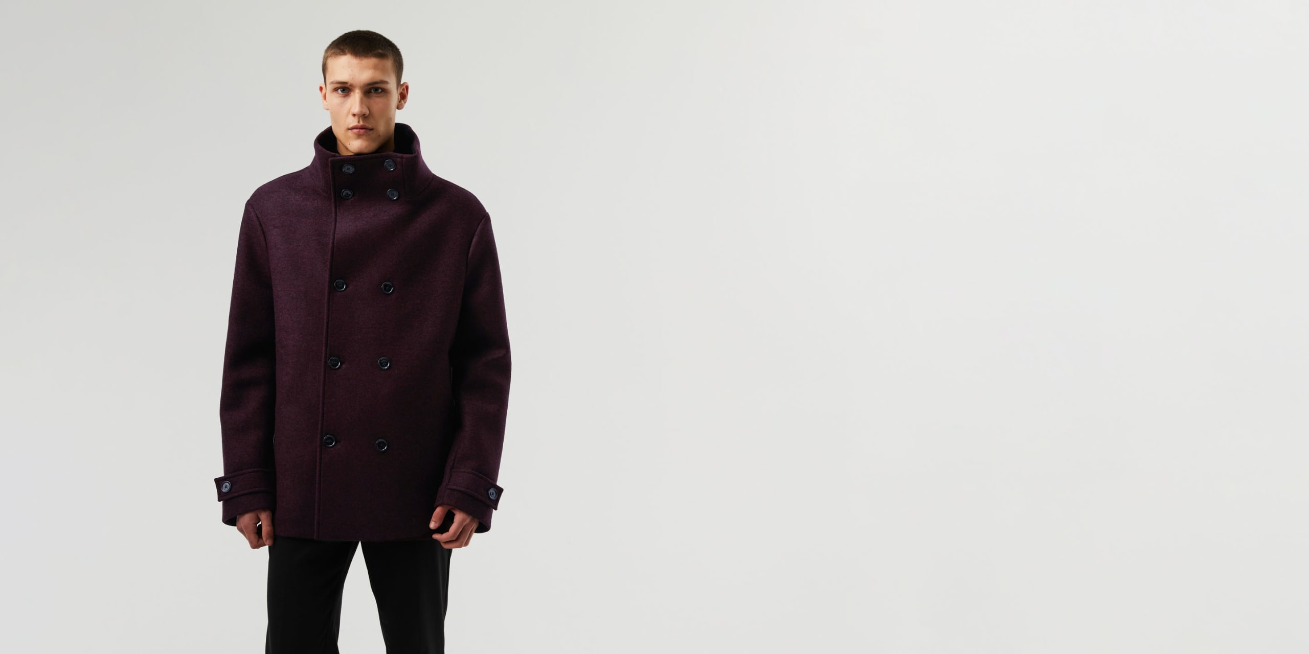 AlphaTauri | ORATA V2.C1.03 | Heatable and Water Resistant Caban Jacket in Plum for Men AlphaTauri | ORATA V2.C1.03 | Heatable and Water Resistant Caban Jacket in Plum for Men