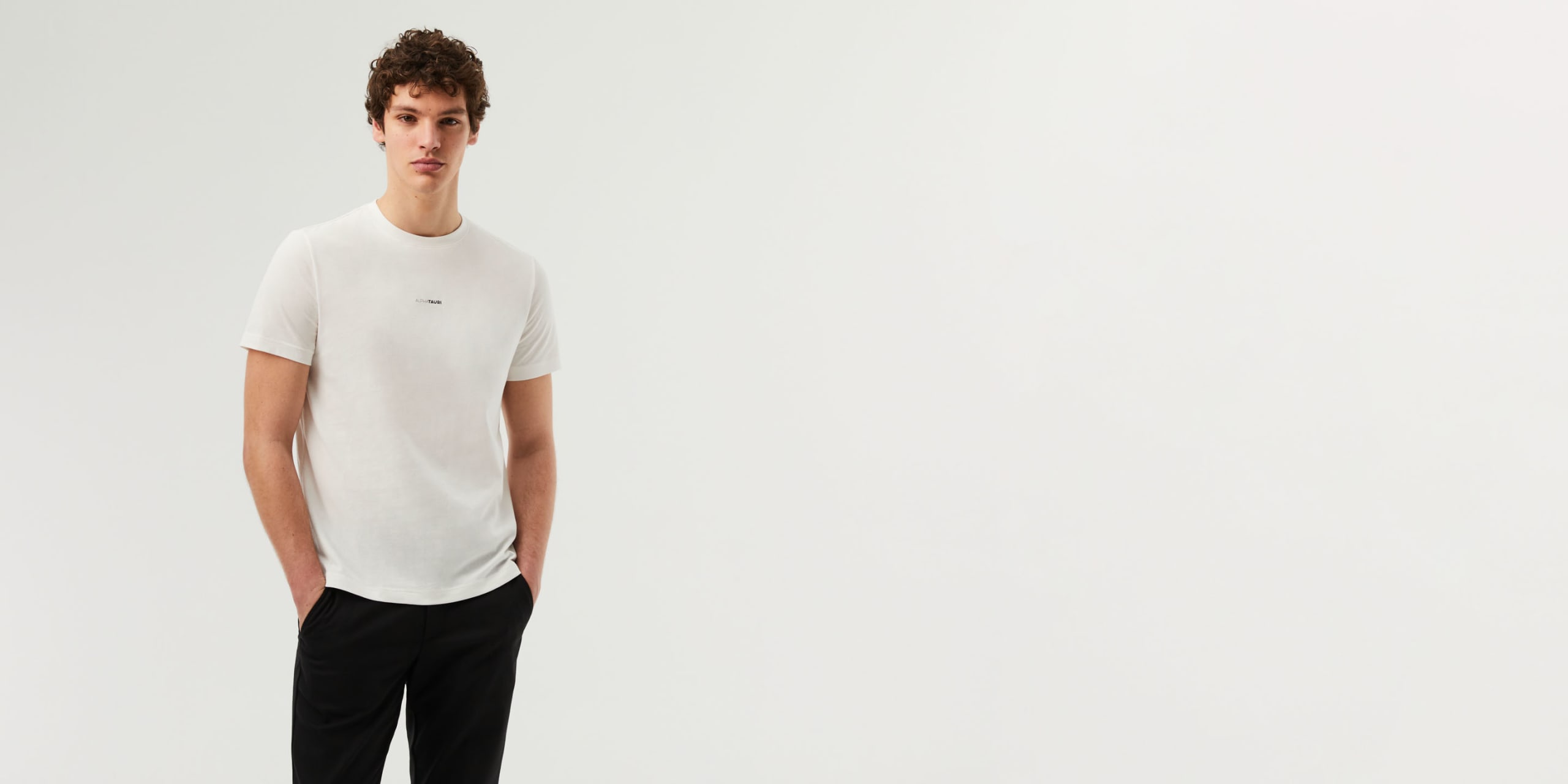 AlphaTauri | JANTA V1.Y7.02 | Marble Print Cotton T-Shirt in White for Men AlphaTauri | JANTA V1.Y7.02 | Marble Print Cotton T-Shirt in White for Men