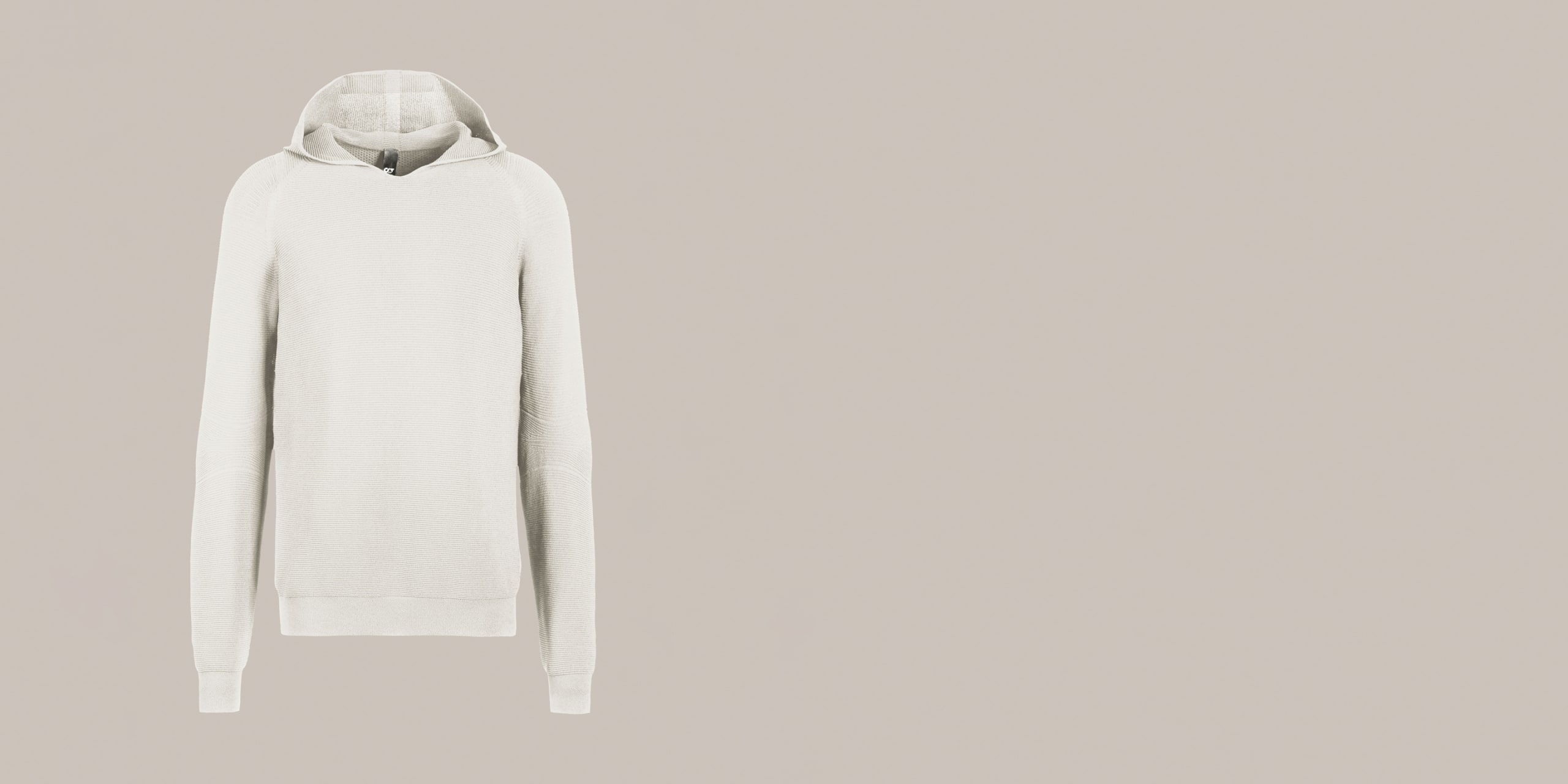 AlphaTauri | FORAP V3.Y5.01 | Seamless 3D Performance Knit Hoodie in Off White for Men AlphaTauri | FORAP V3.Y5.01 | Seamless 3D Performance Knit Hoodie in Off White for Men