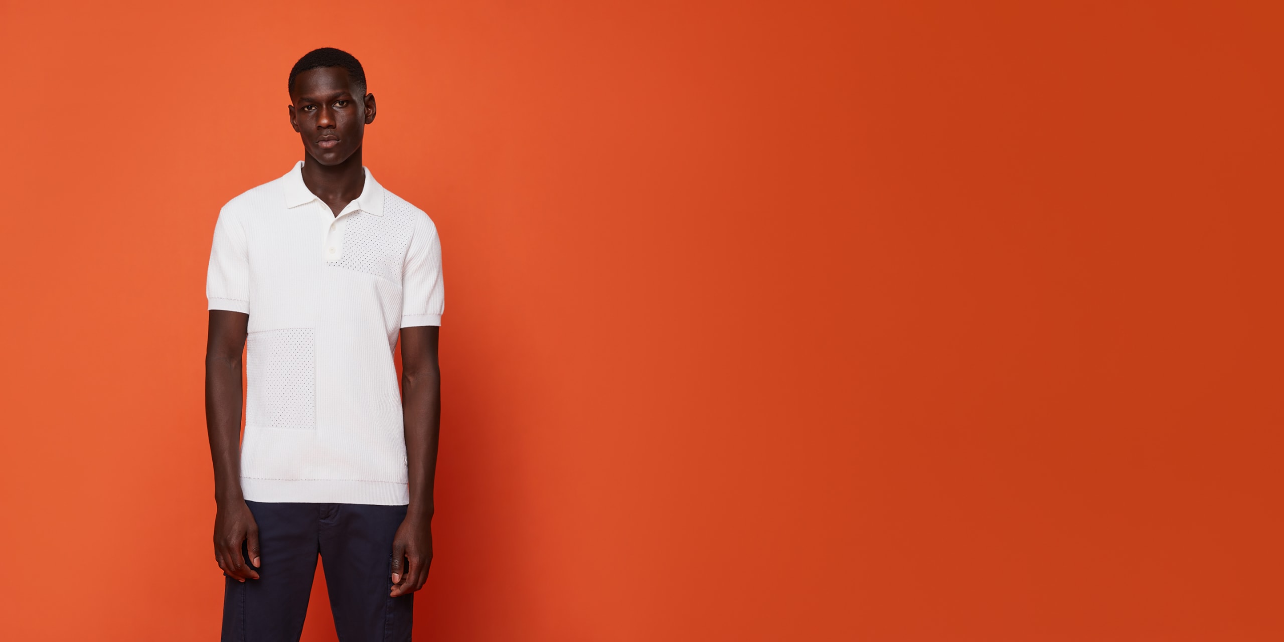 AlphaTauri | FENAP V1.Y7.01 | Knit Merino-Blend Polo Shirt in Ivory for Men AlphaTauri | FENAP V1.Y7.01 | Knit Merino-Blend Polo Shirt in Ivory for Men