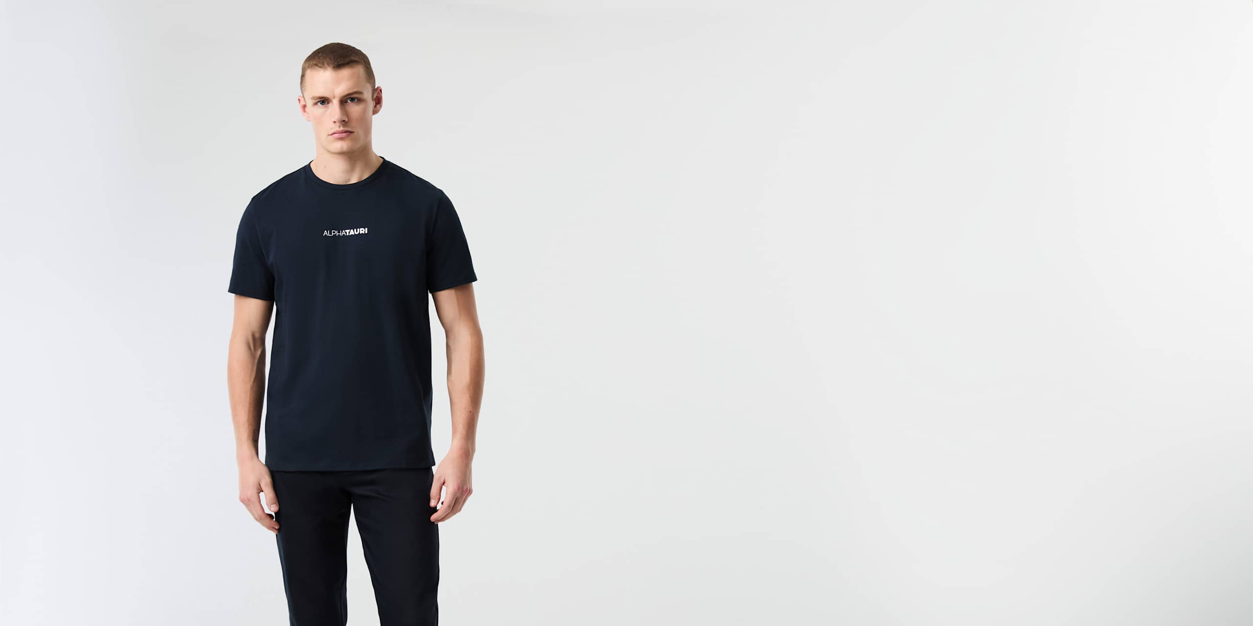 AlphaTauri | JOTTO V1.Y8.02 | Organic Cotton T-Shirt in Navy for Men