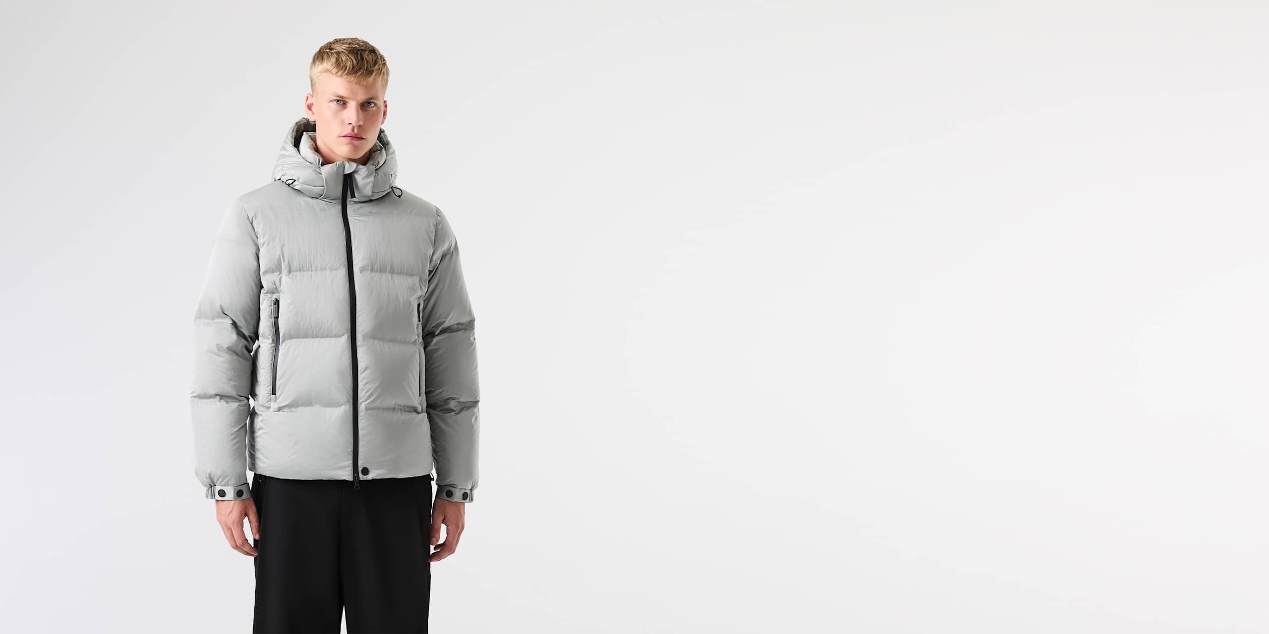 AlphaTauri | OTIS V1.Y9.02 | Wattierte Daunen-Steppjacke in Silver für Herren