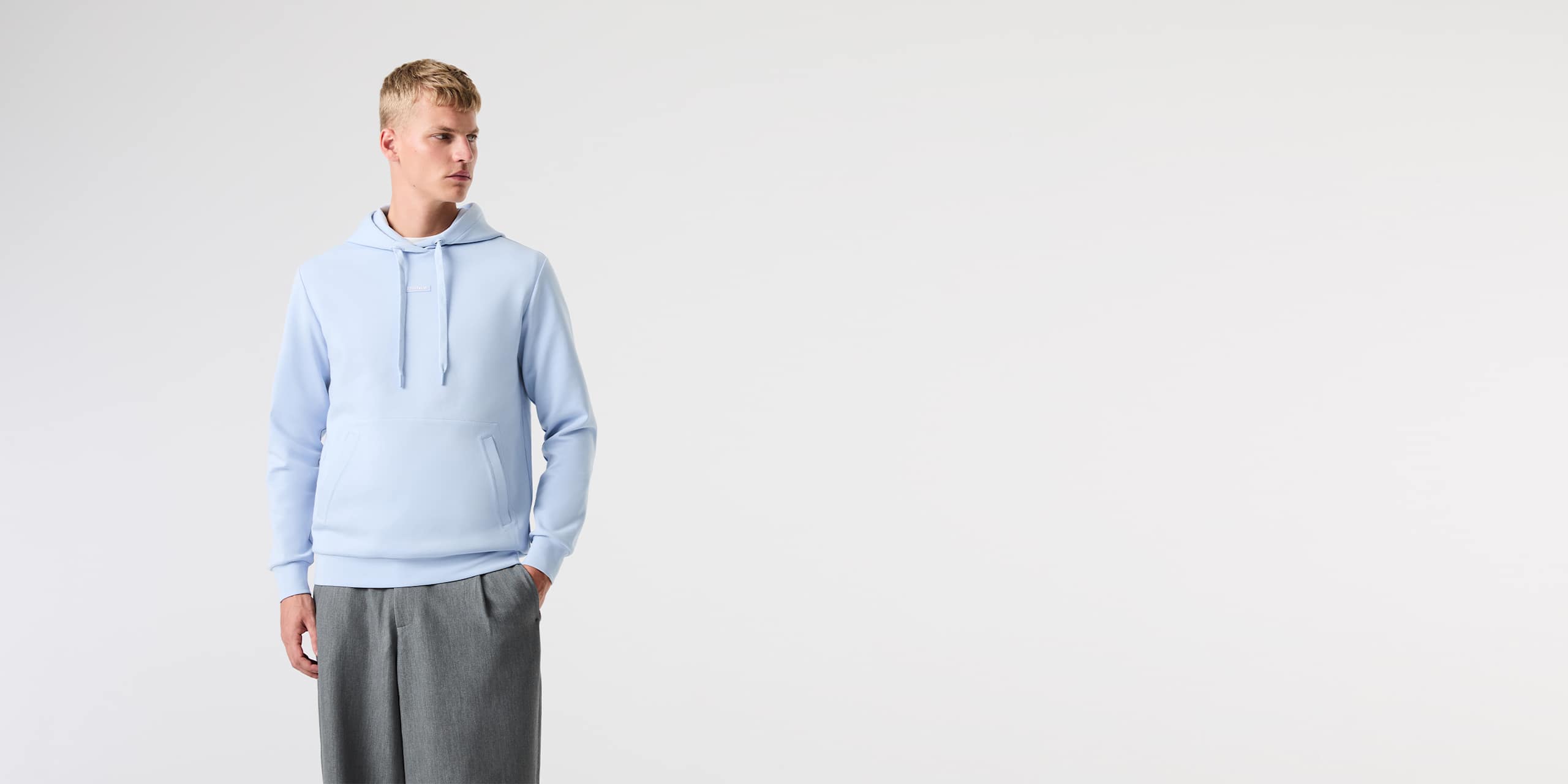 AlphaTauri | SKY V1.Y9.02 | Relaxed Fit Interlock Hoodie in Sky Blue for Men