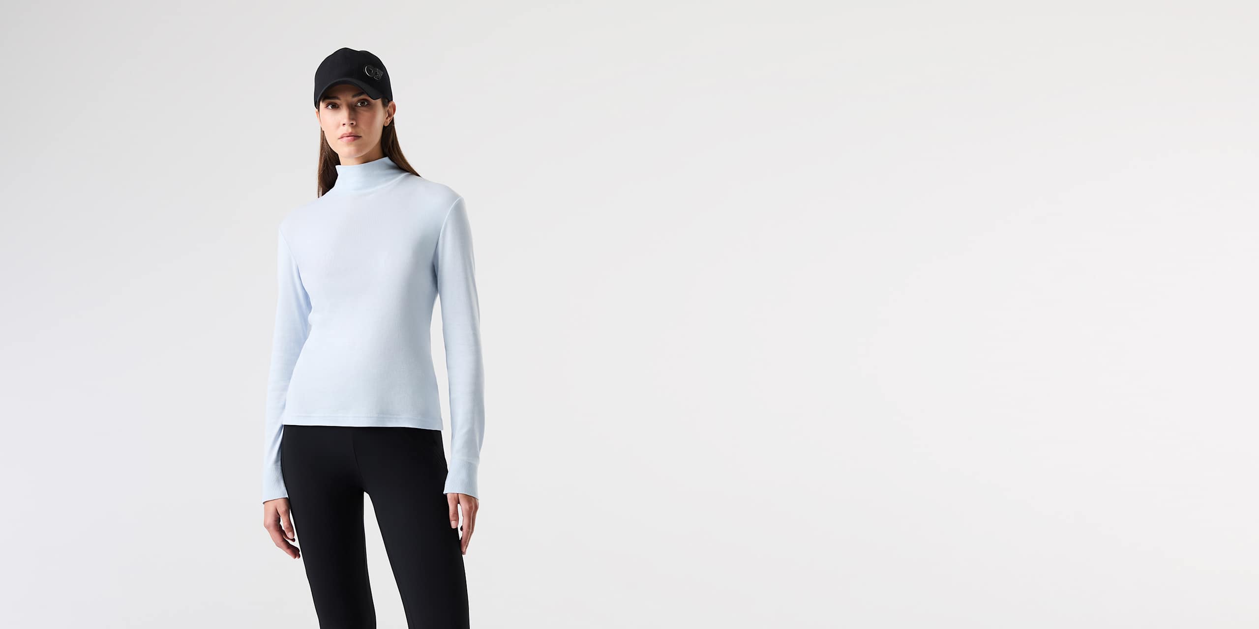 AlphaTauri | SUE V1.Y9.02 | Dolcevita a maniche lunghe vestibilità aderente in Sky Blue for Donna