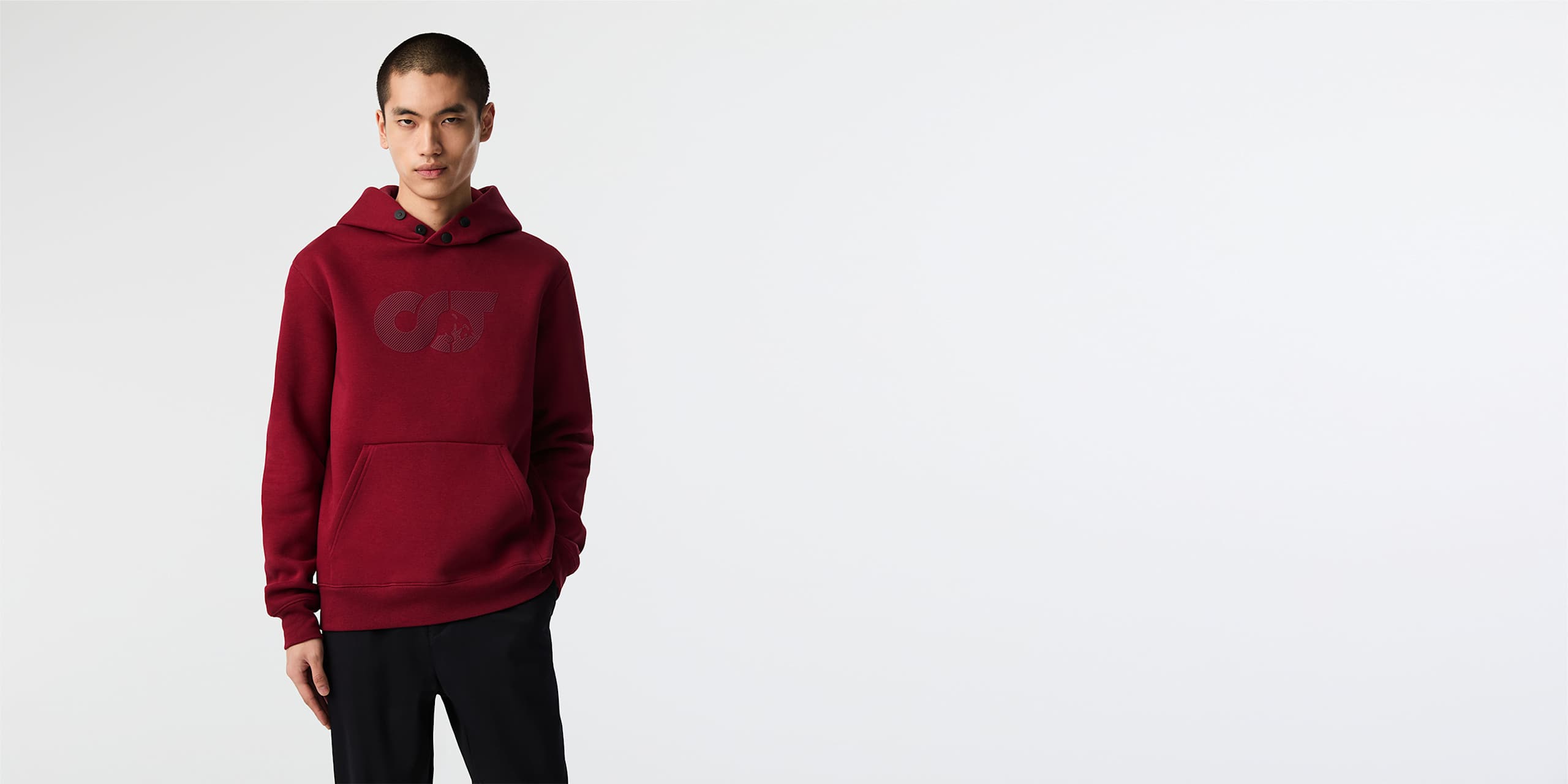 AlphaTauri | SHERO V2.Y8.02 | Signature Logo Hoodie in Dark Berry for Homme AlphaTauri | SHERO V2.Y8.02 | Signature Logo Hoodie in Dark Berry for Homme