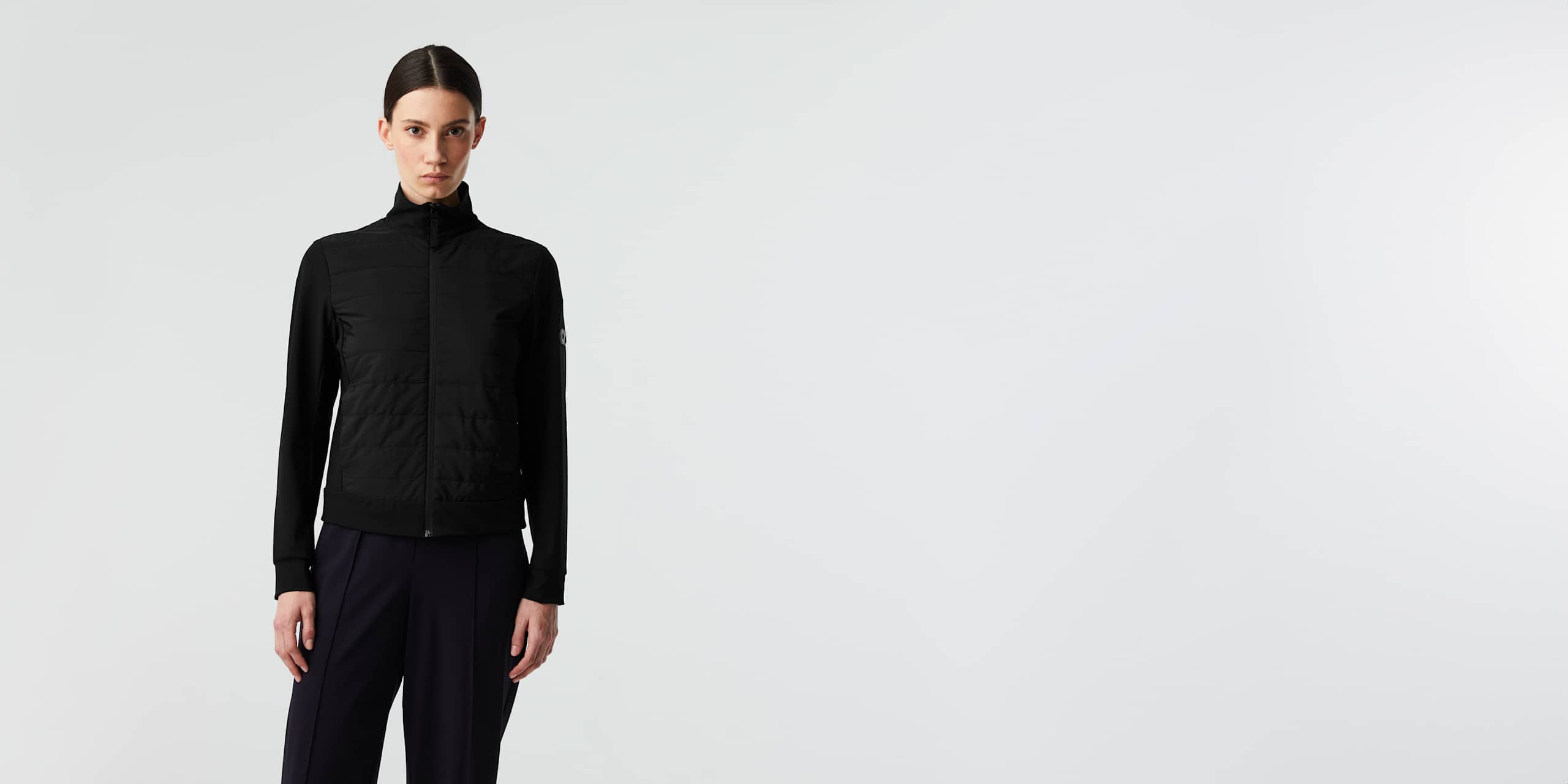 AlphaTauri | JEUTA V1.Y8.02 | Power Stretch Jersey Jacket with Front Padding in Black for Women