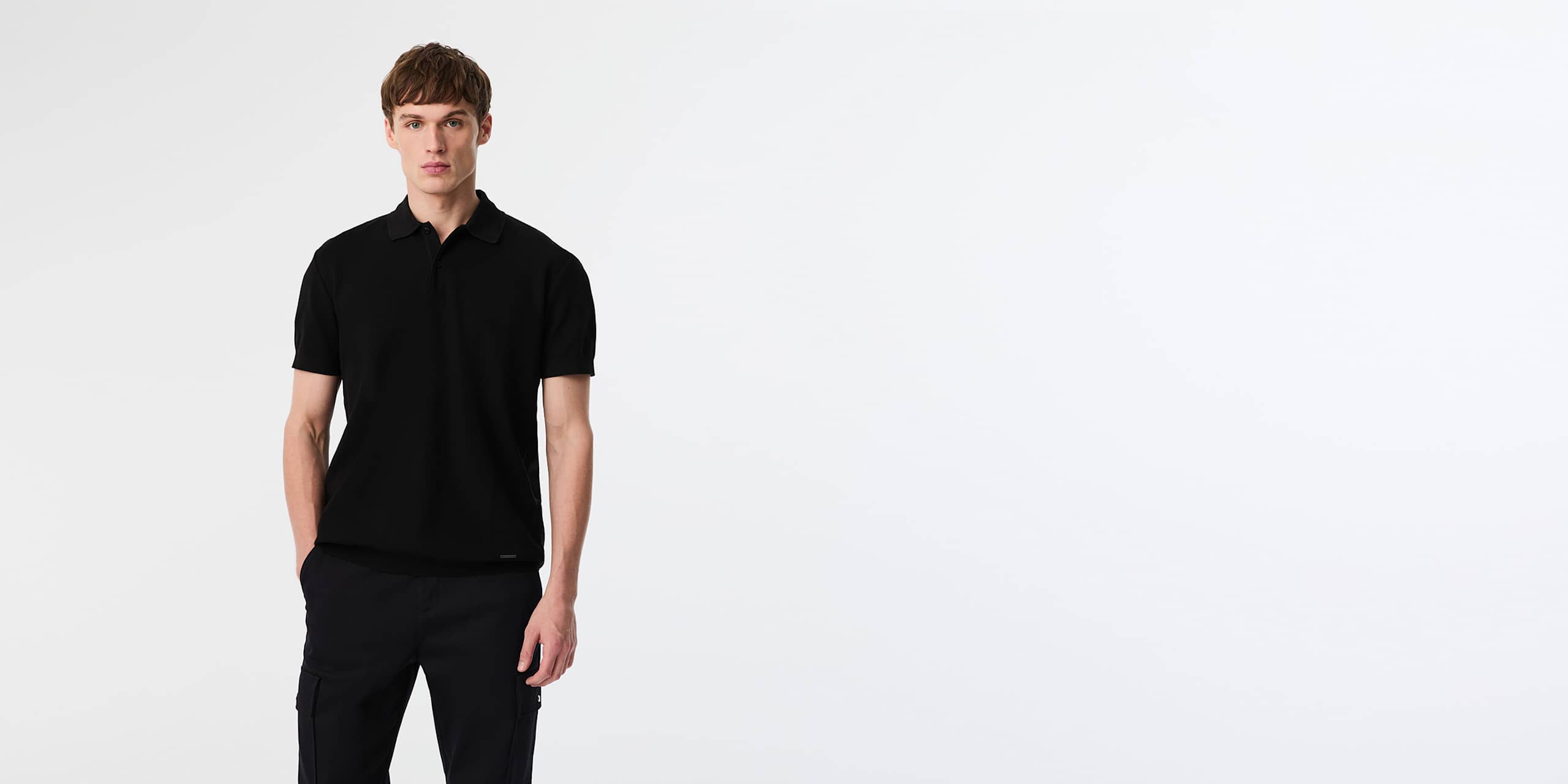 AlphaTauri | JEMMA V1.Y9.02 | Polo in piqué in Black for Uomo AlphaTauri | JEMMA V1.Y9.02 | Polo in piqué in Black for Uomo
