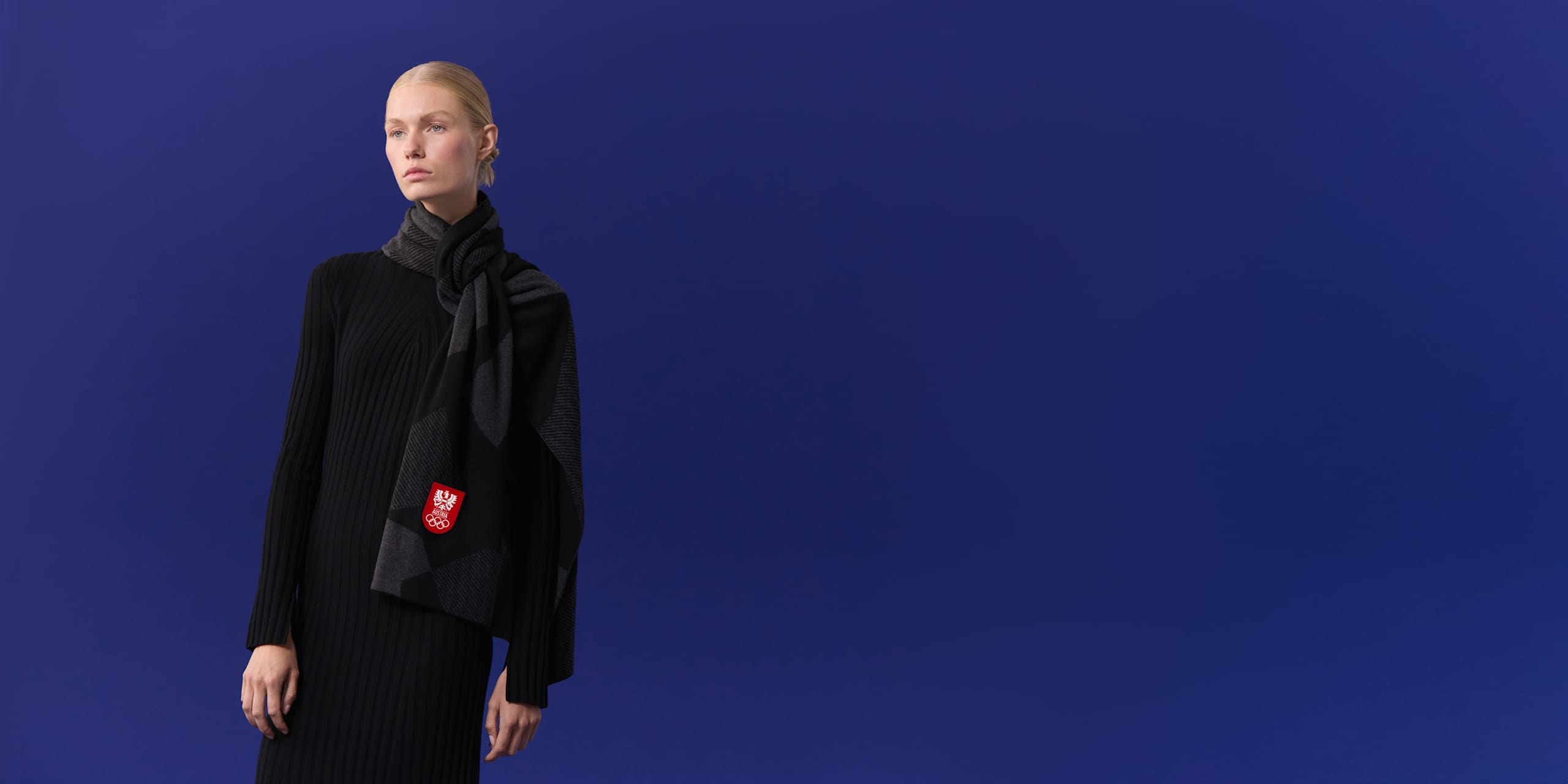 AlphaTauri | Écharpe en maille | Collection Olympic Team Austria in Black for Unisexe