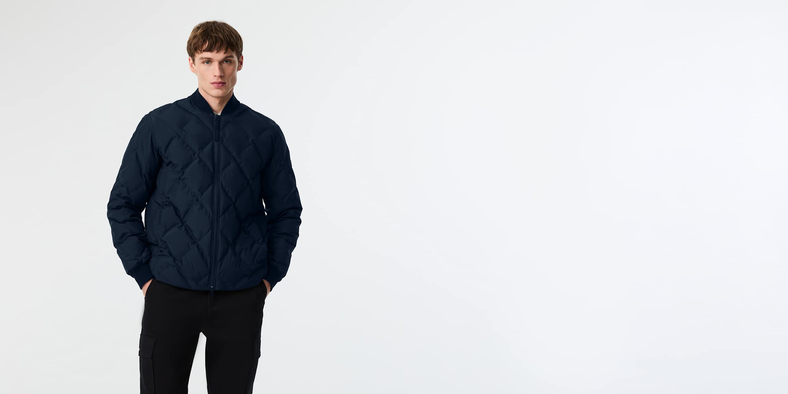 AlphaTauri | OCTAL V1.Y9.02 | Chaqueta bomber acolchada Primaloft® in Dark Navy for Hombre