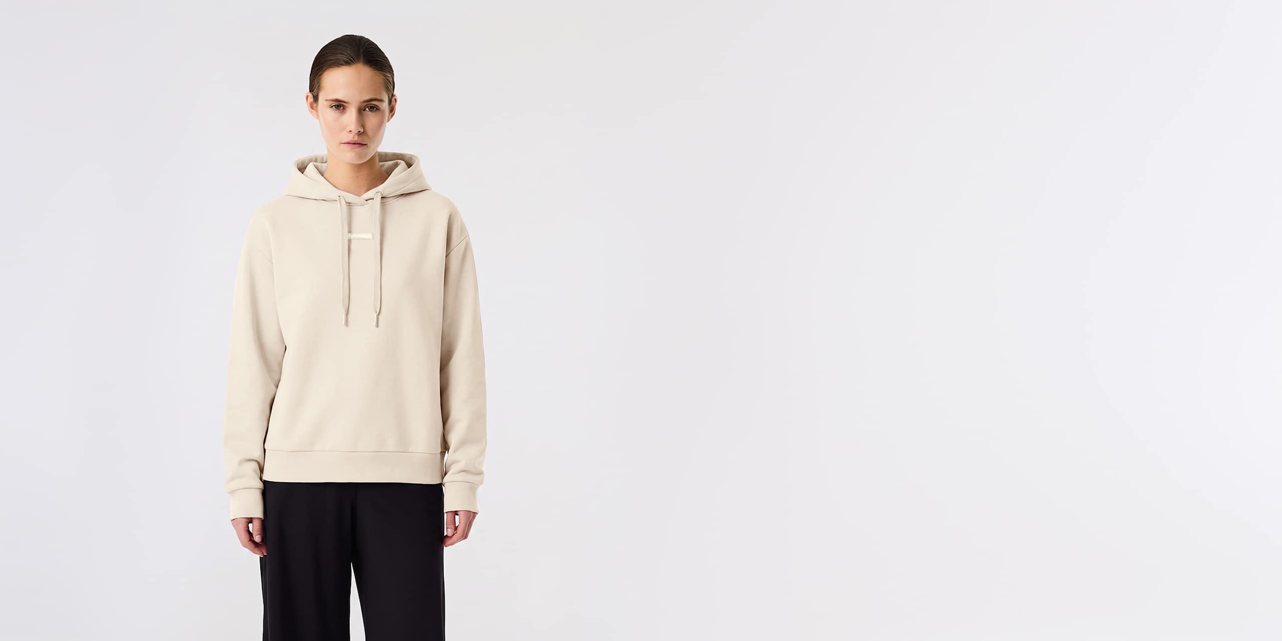 AlphaTauri | SURI V1.Y9.02 | Relaxed Fit Interlock Hoodie in Stone for Women