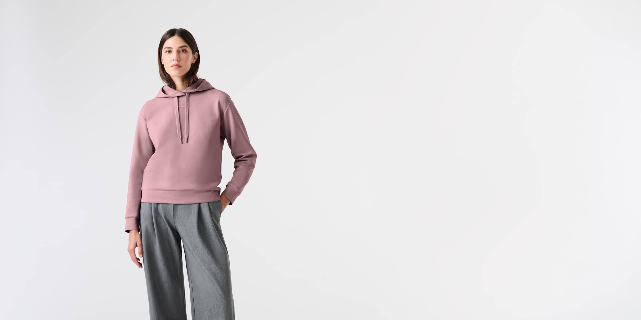 AlphaTauri | SURI V1.Y9.02 | Hoodie aus Interlock-Stoff und mit lockerer Passform in Dark Rosewood für Damen