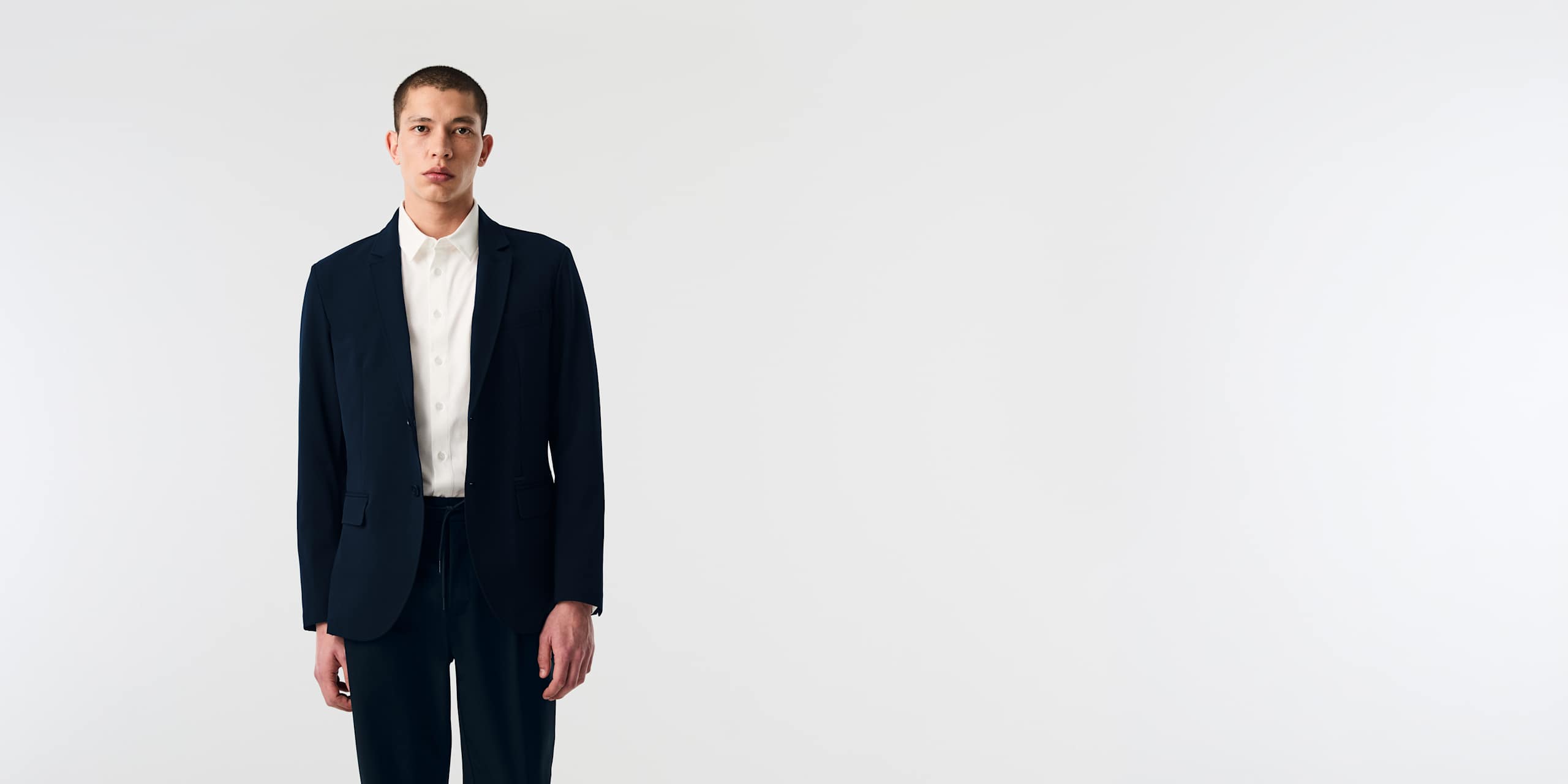 AlphaTauri | OSINA V3.Y10.02 | Blazer Elegant Stretch in Dark Navy for Homme
