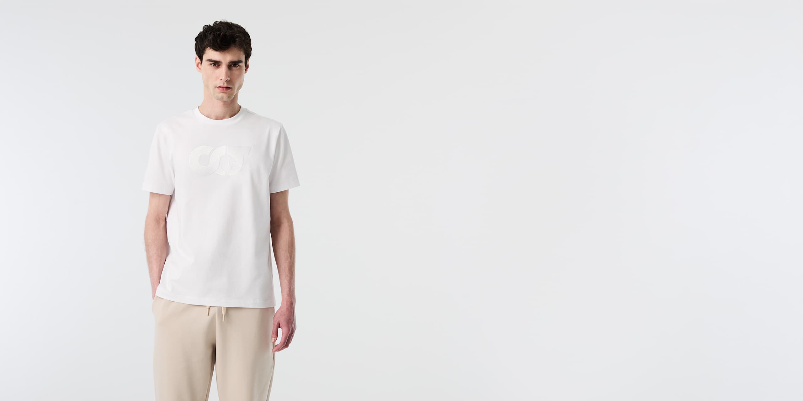 AlphaTauri | JILLE V1.Y10.02 | Organic Cotton T-Shirt with embroidered Logo in White für Herren