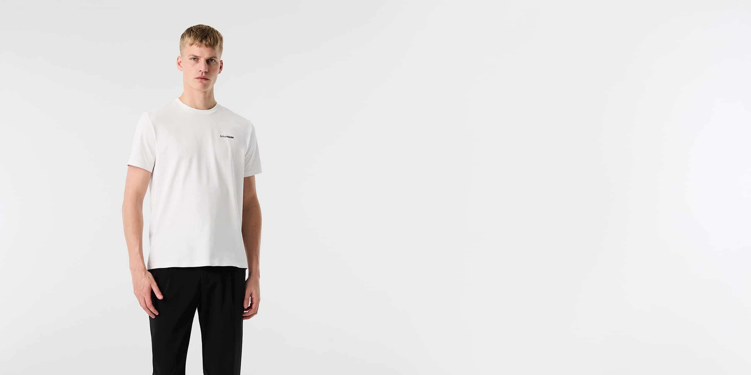 AlphaTauri | JOSSAL V1.Y10.02 | Organic Cotton T-Shirt with Backprint in White für Herren