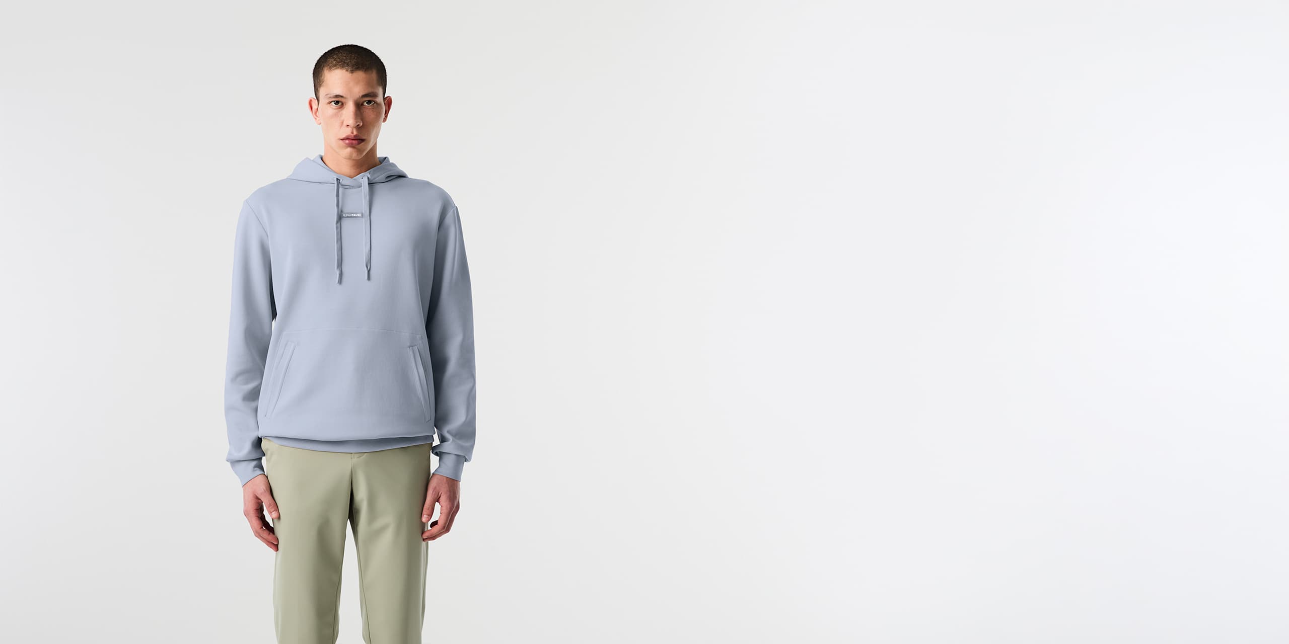 AlphaTauri | SKY V2.Y9.02 | Sweat à capuche avec bande logo in Grey Blue for Homme