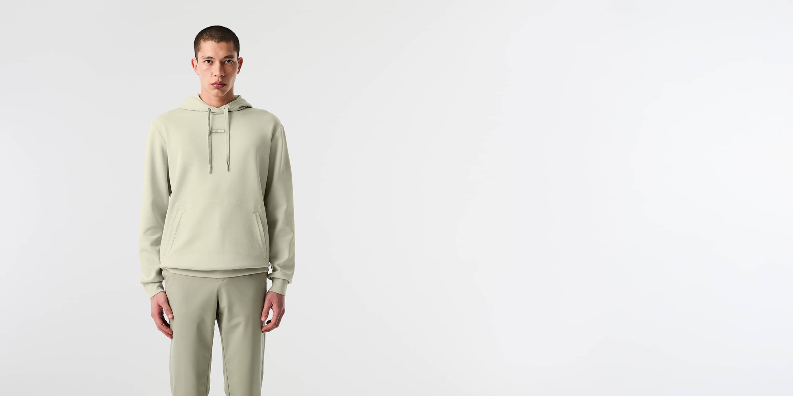 AlphaTauri | SKY V2.Y9.02 | Hoodie with Logo Tape in Dark Sage for Uomo