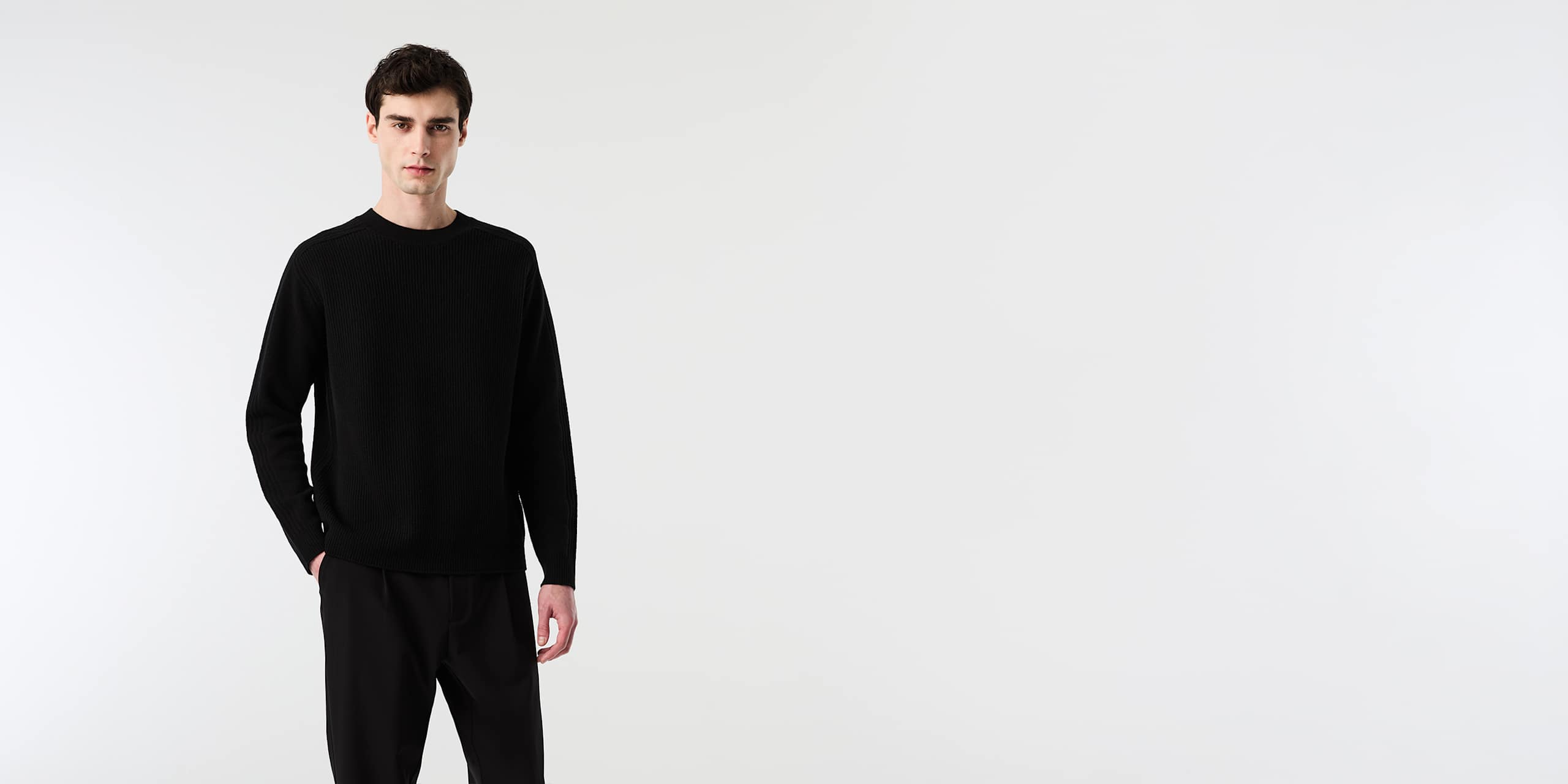 AlphaTauri | FREIMS V1.Y10.02 | Pull en maille 3D laine in Black for Homme
